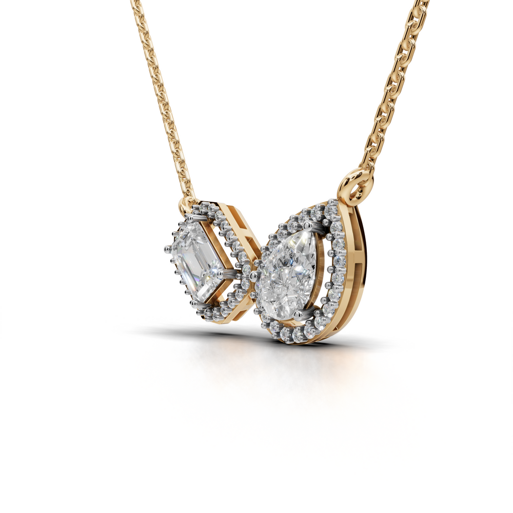 Diamond Duo Pendant Necklace
