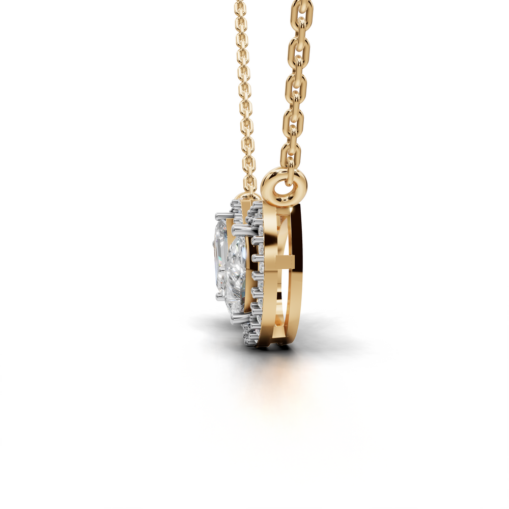 Diamond Duo Pendant Necklace