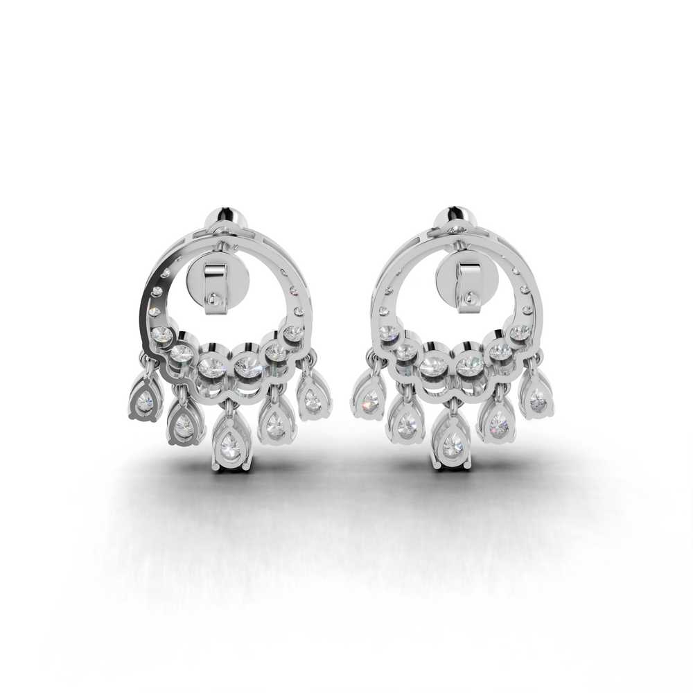 Elegant White Gold Diamond Stud Earrings
