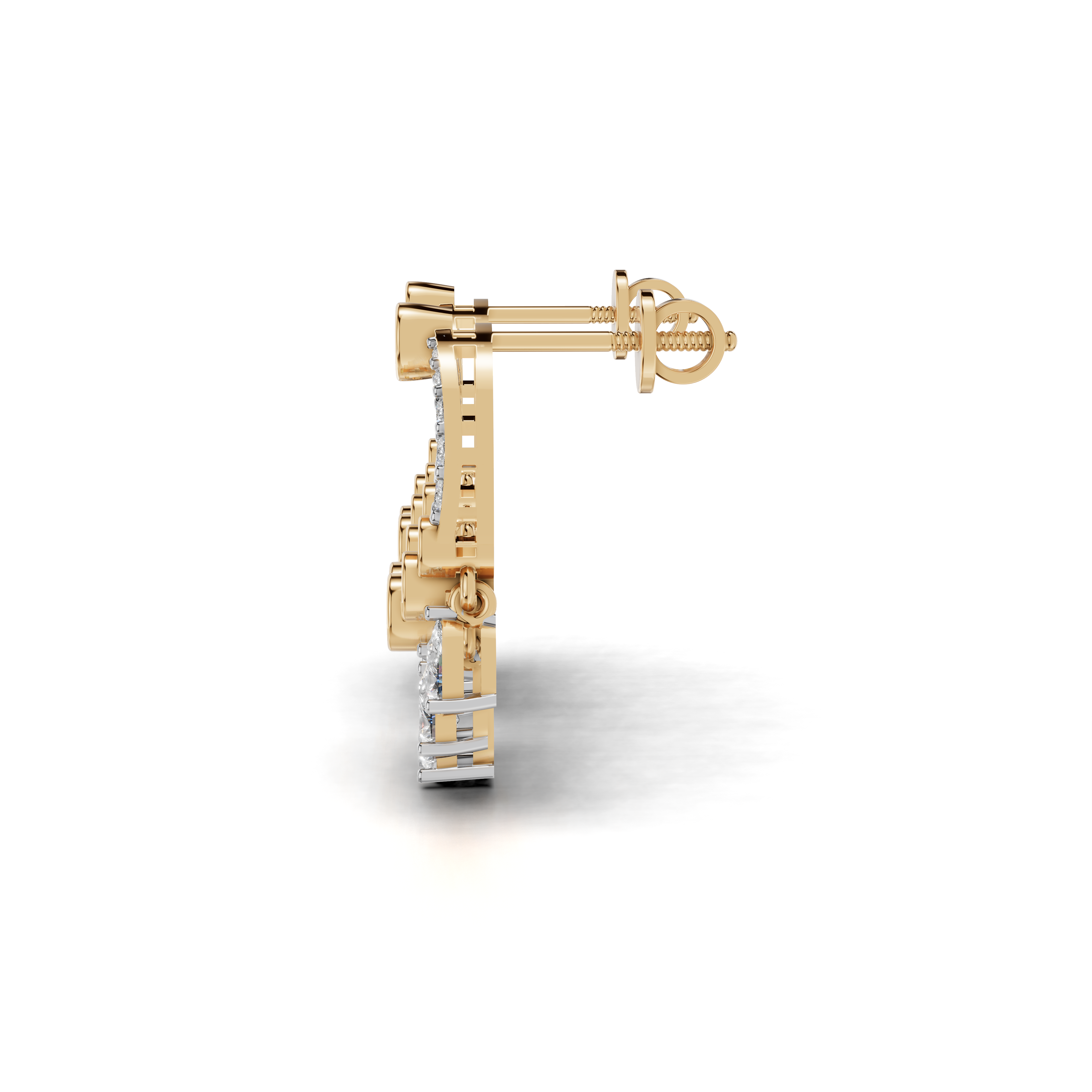 Elegant White Gold Diamond Stud Earrings