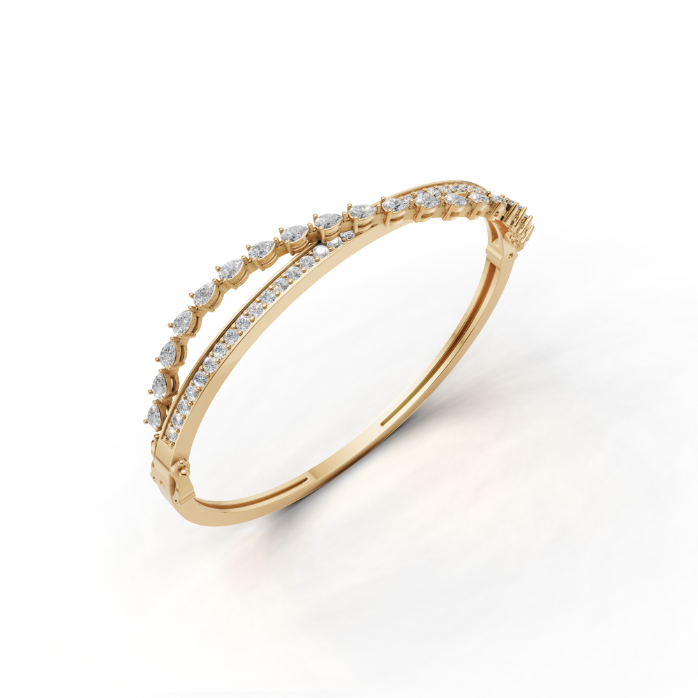 Exquisite Diamond Bangle Bracelet