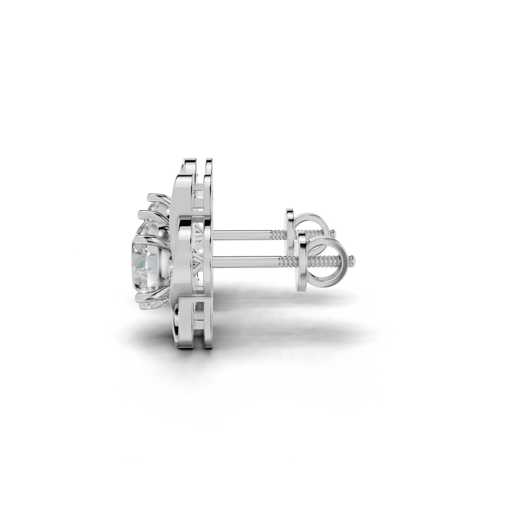 Exquisite diamond stud earrings