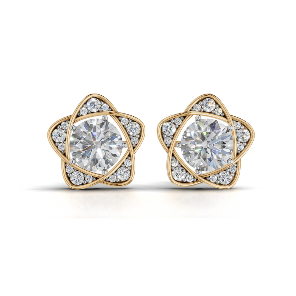 Exquisite diamond stud earrings