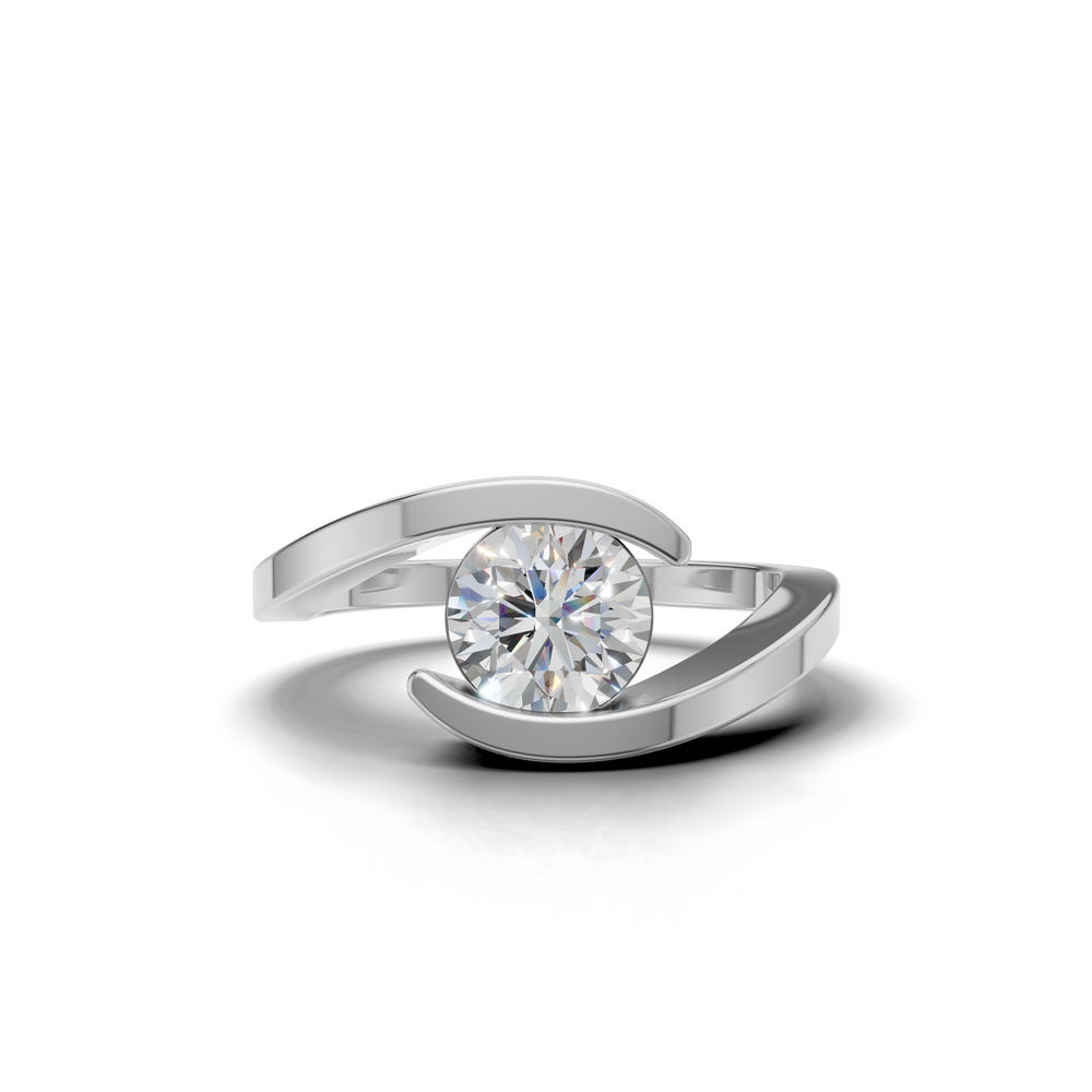 Exquisite solitaire diamond engagement ring
