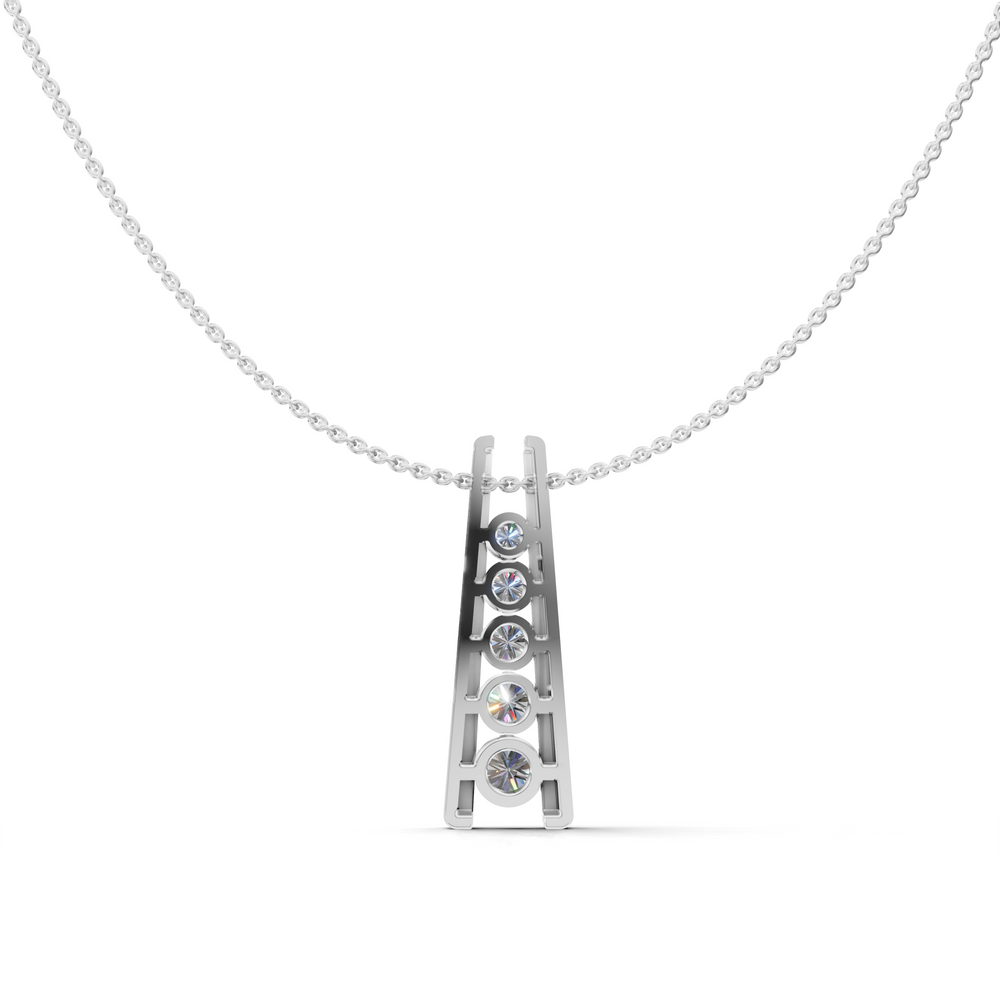 Five Stone Diamond Necklace