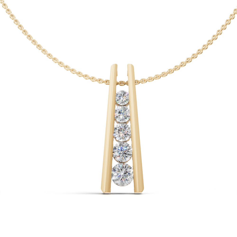 Five Stone Diamond Necklace