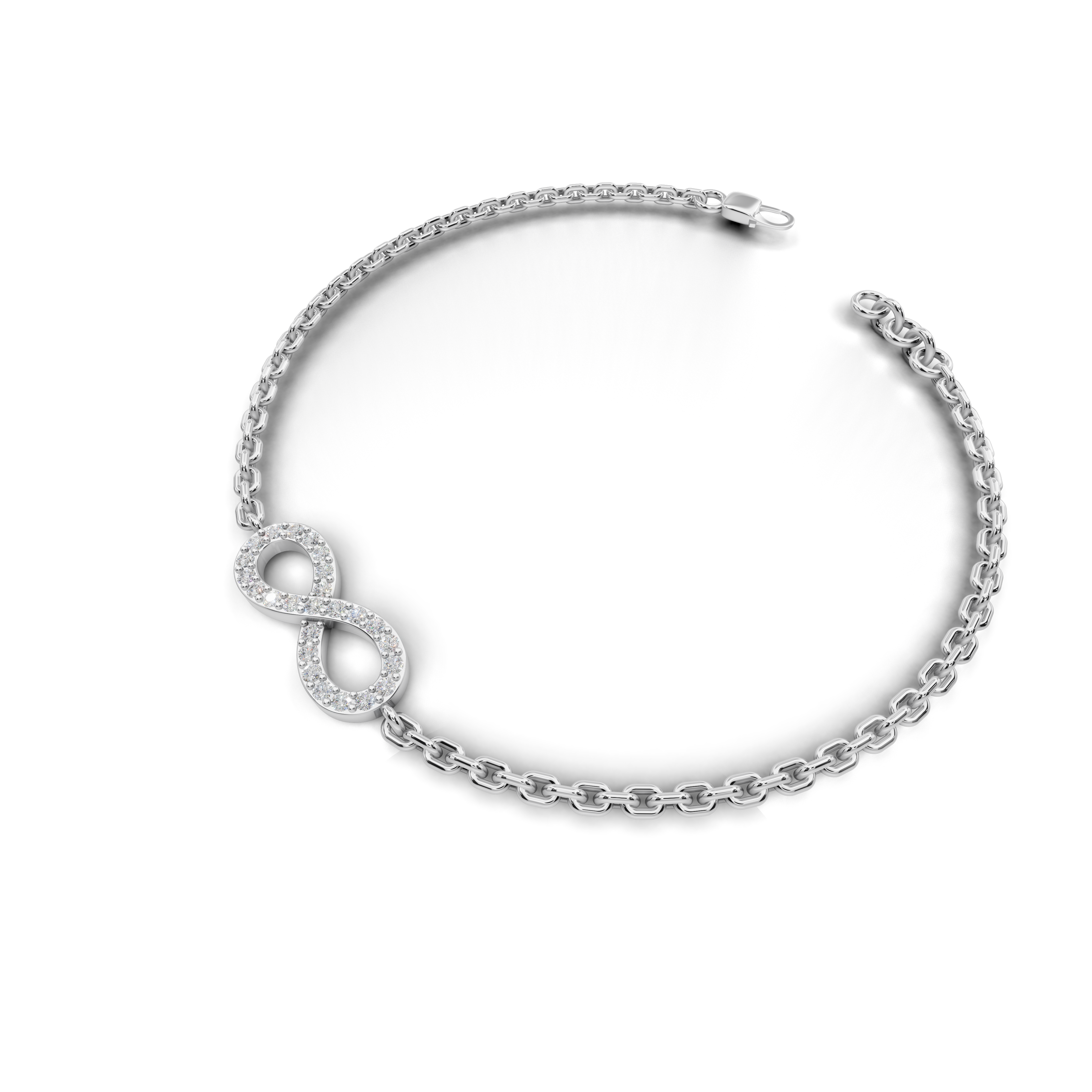 Elegant Infinity Bracelet with Sparkling Diamonds