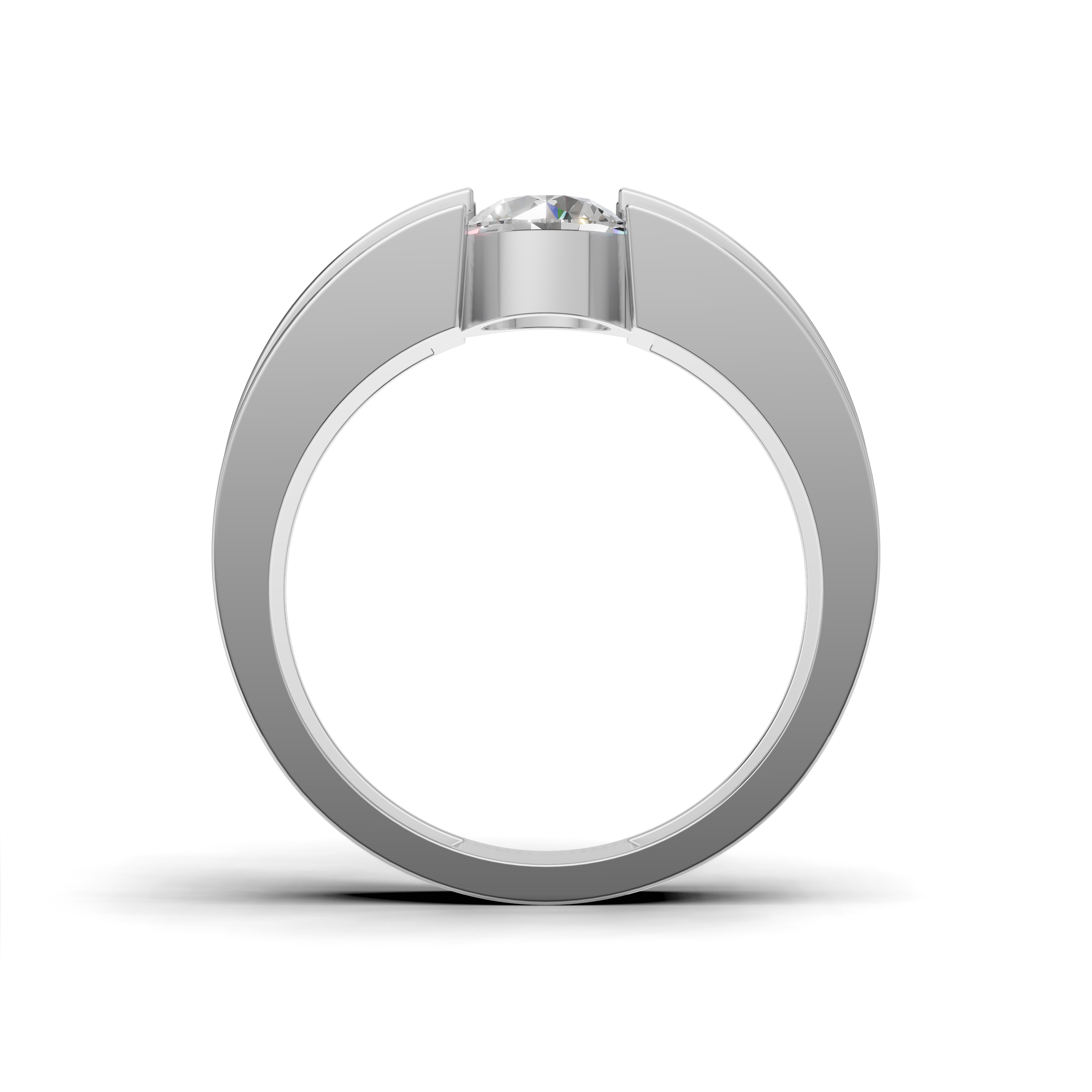 Round Cut Diamond Ring - HWGR-0195