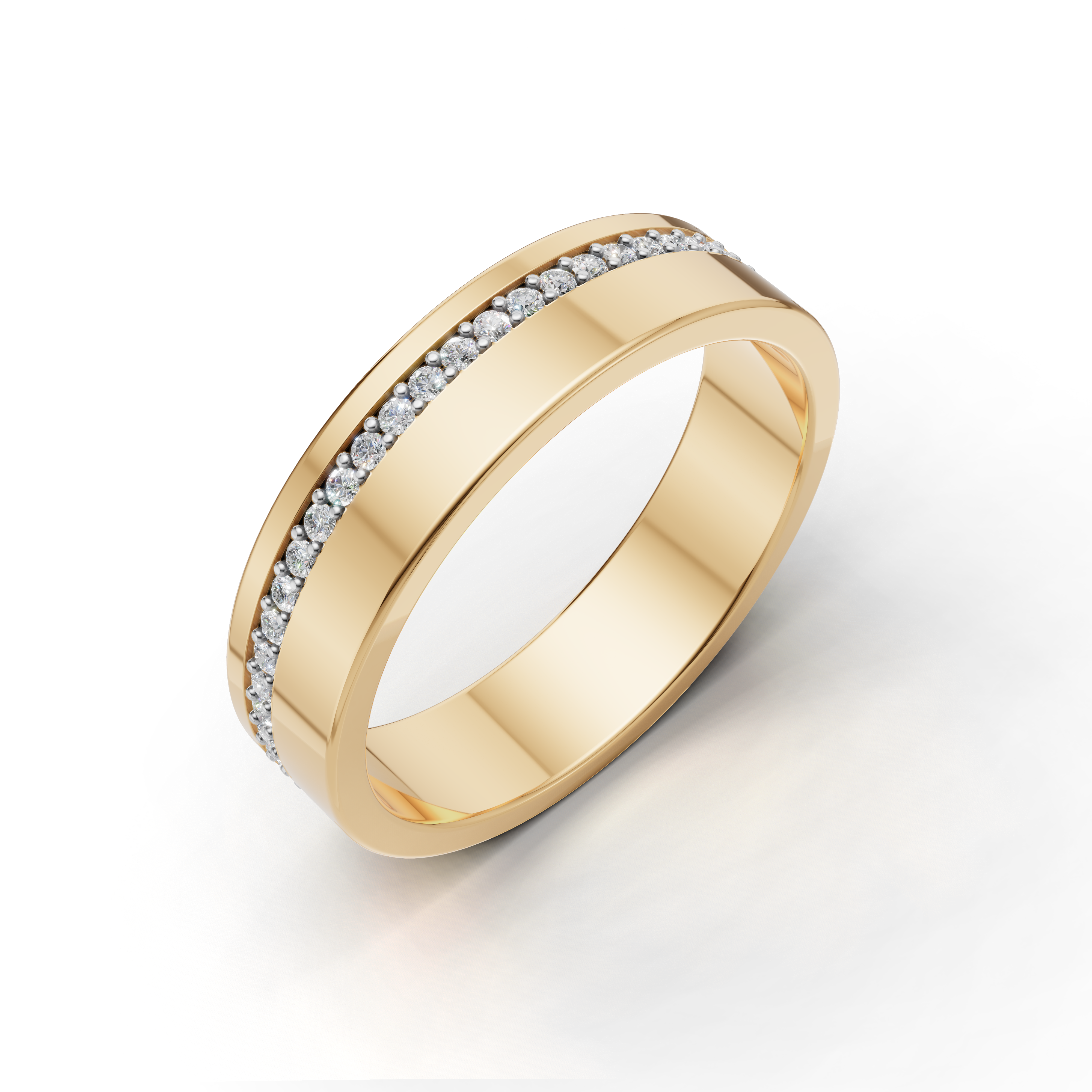 Round LGD Channel-Set Eternity Band with Continuous Diamond Pattern – EBGR-0018