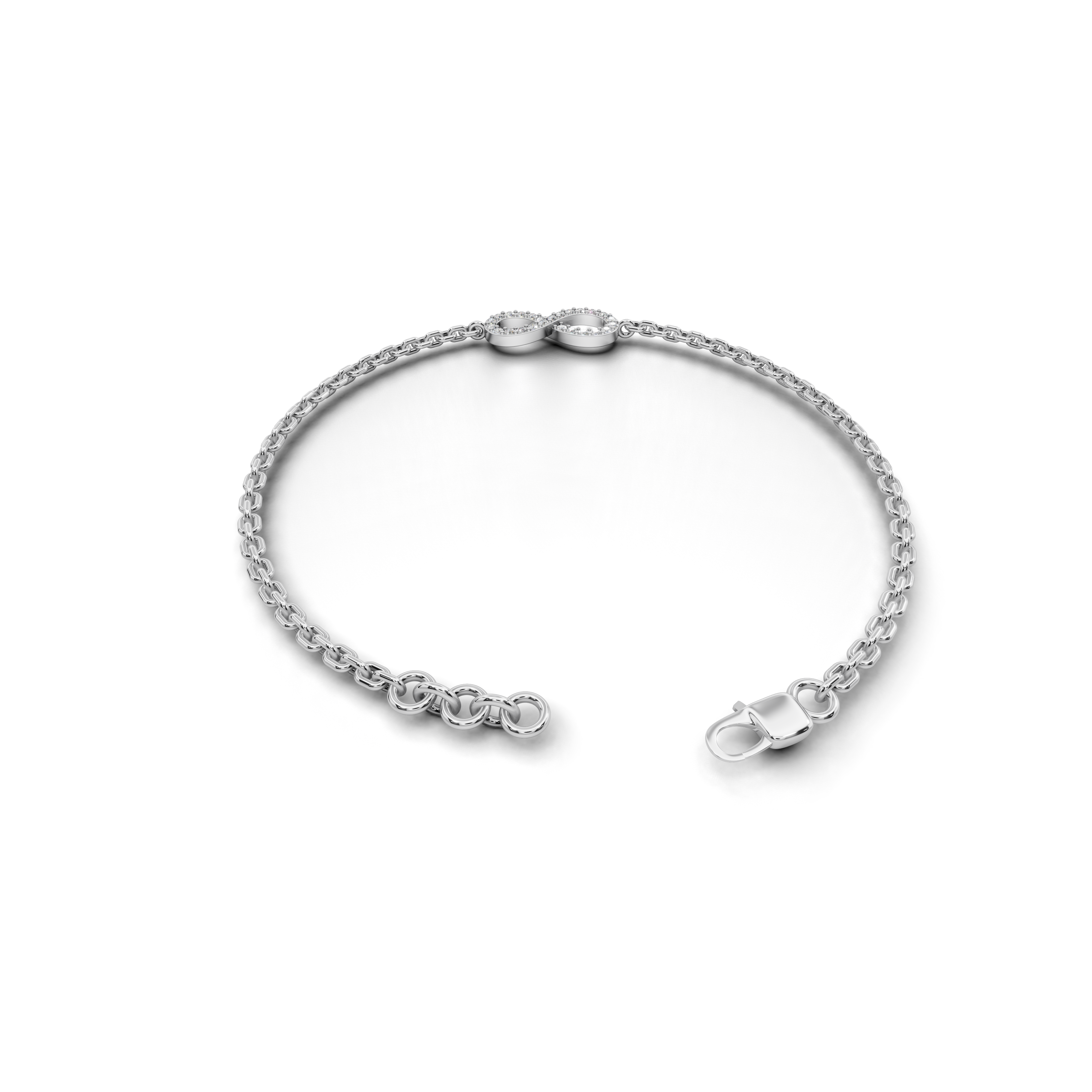 Elegant Infinity Bracelet with Sparkling Diamonds