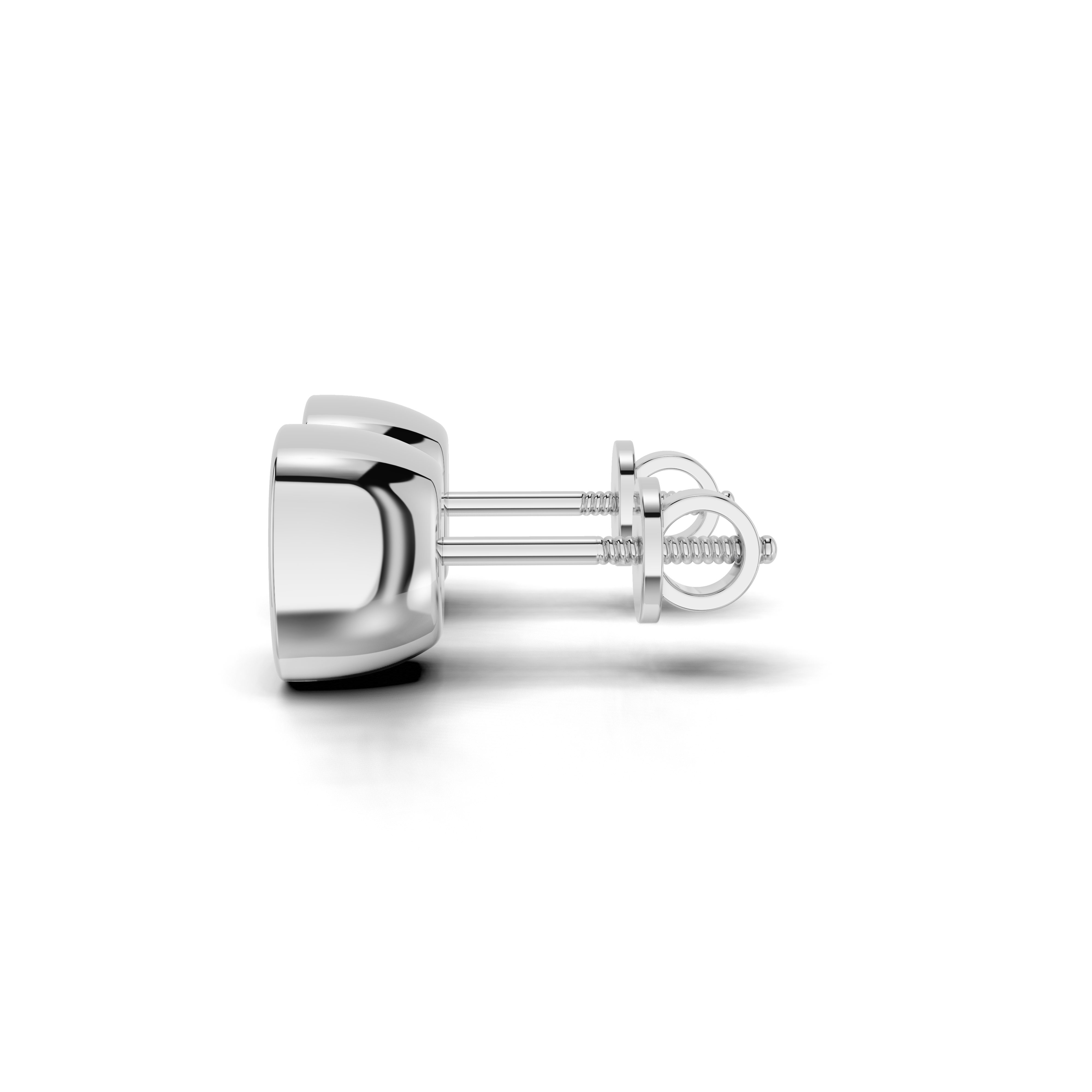 Bezel-Set Moissanite Stud Earrings