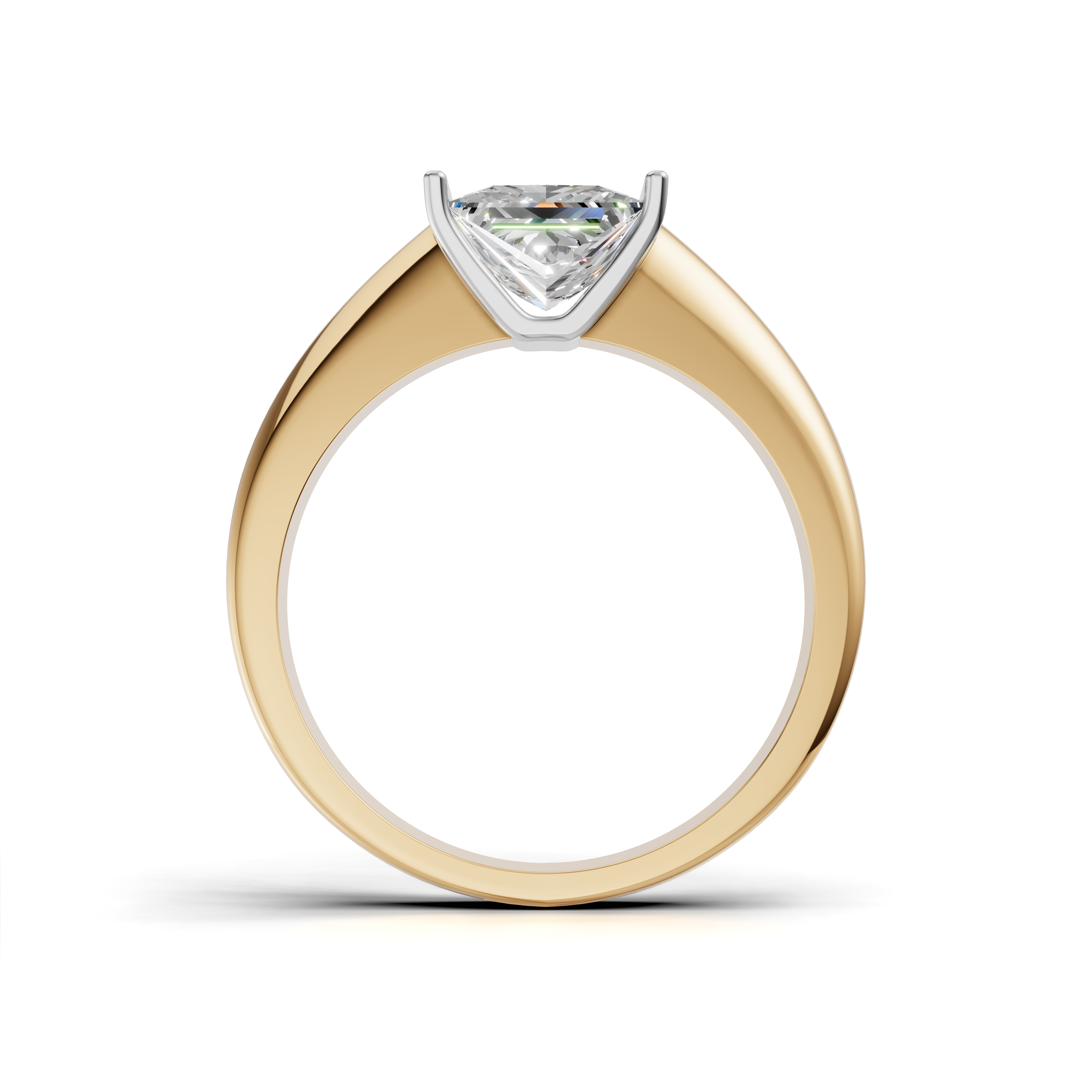 Princess-Cut LGD Centre Ring with Clean Angular Diamond Design – HWGR-0196