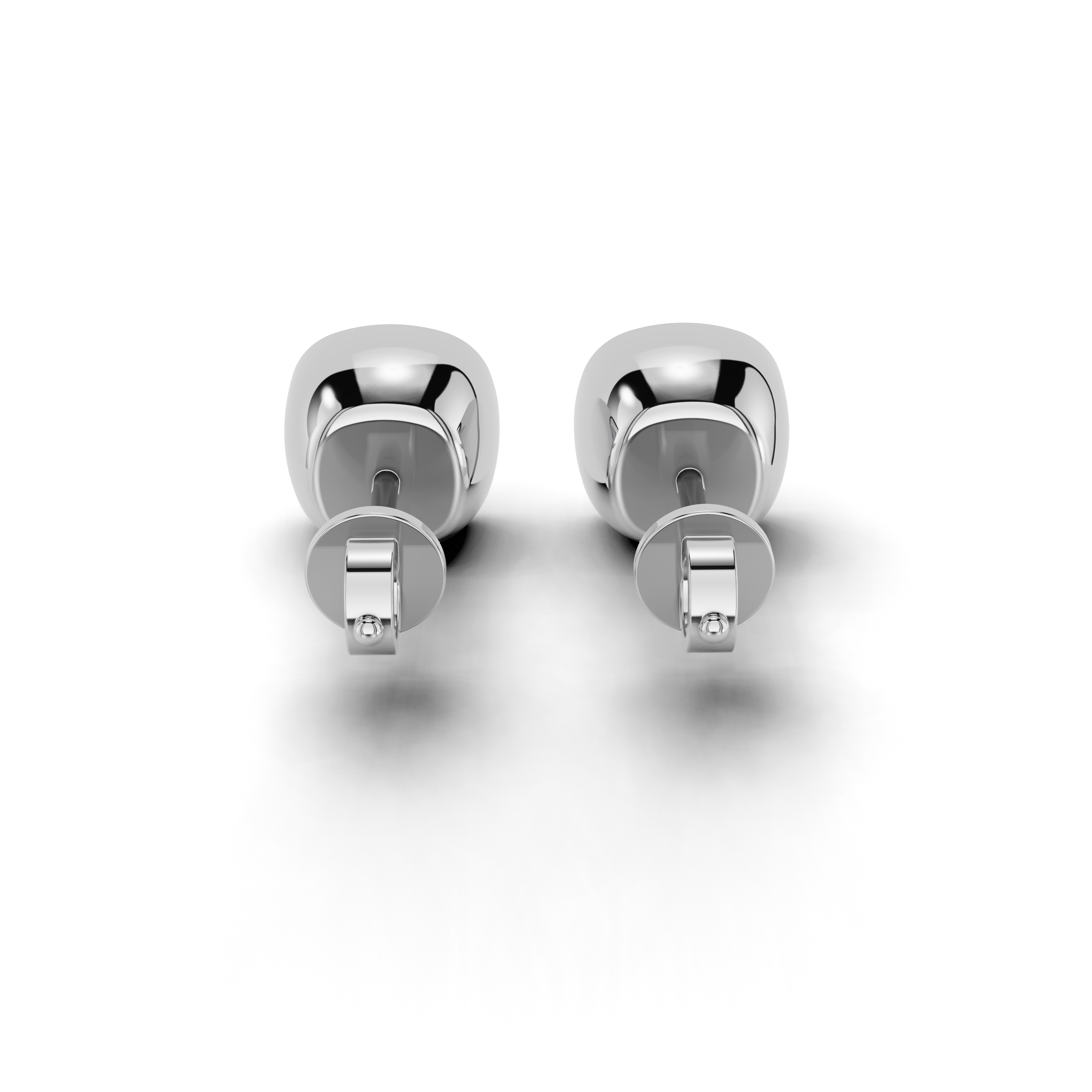 Bezel-Set Moissanite Stud Earrings