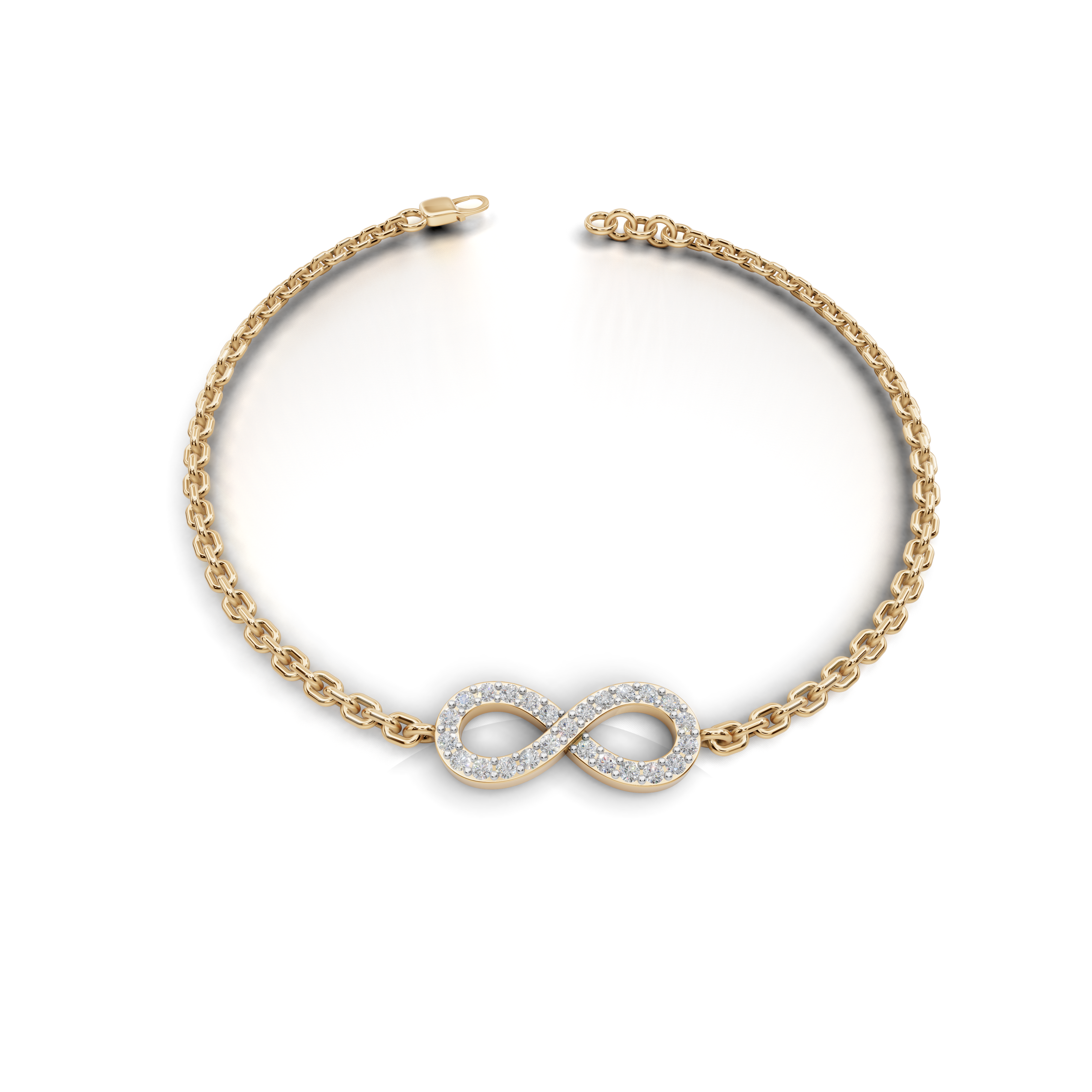 Elegant Infinity Bracelet with Sparkling Diamonds