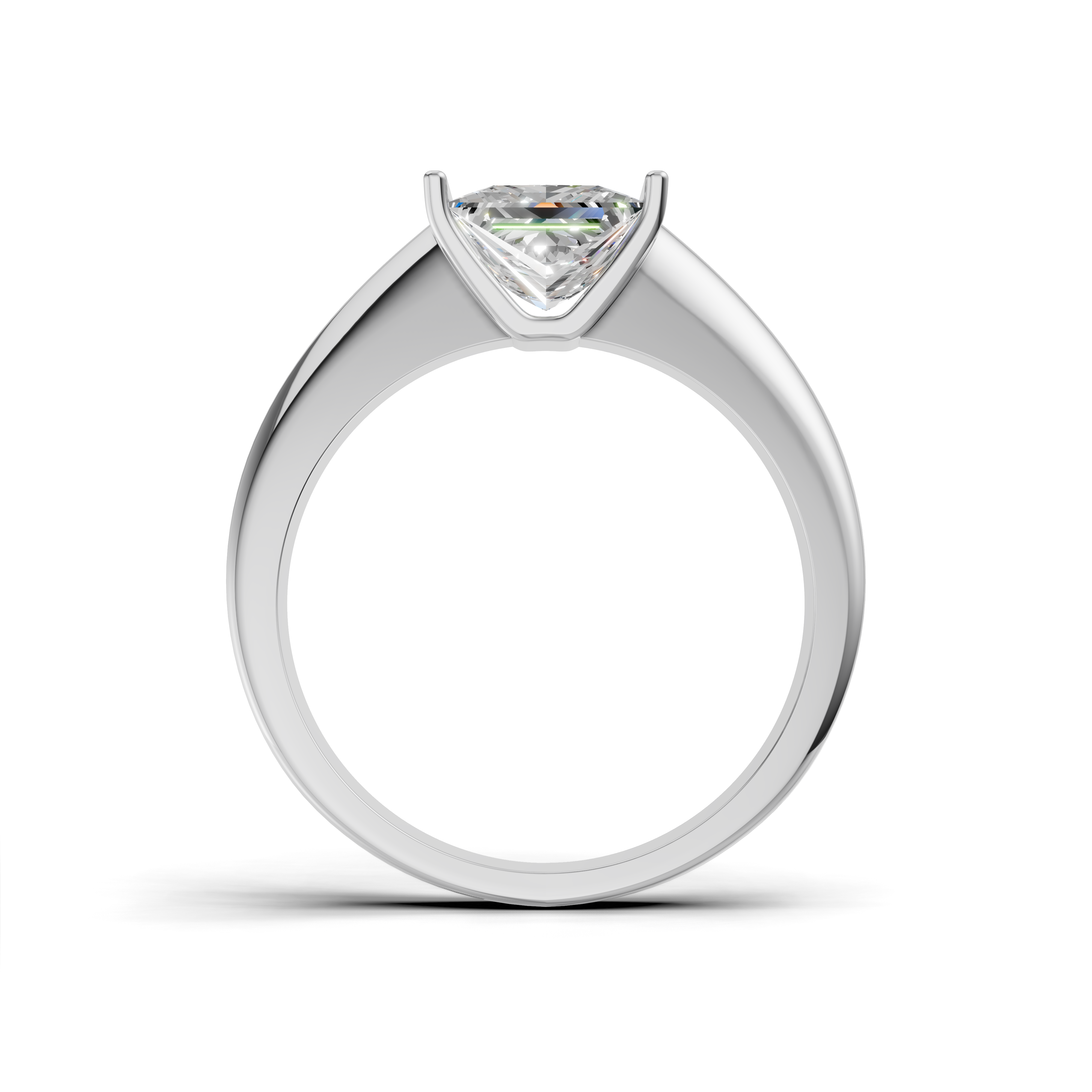 Princess-Cut LGD Centre Ring with Clean Angular Diamond Design – HWGR-0196