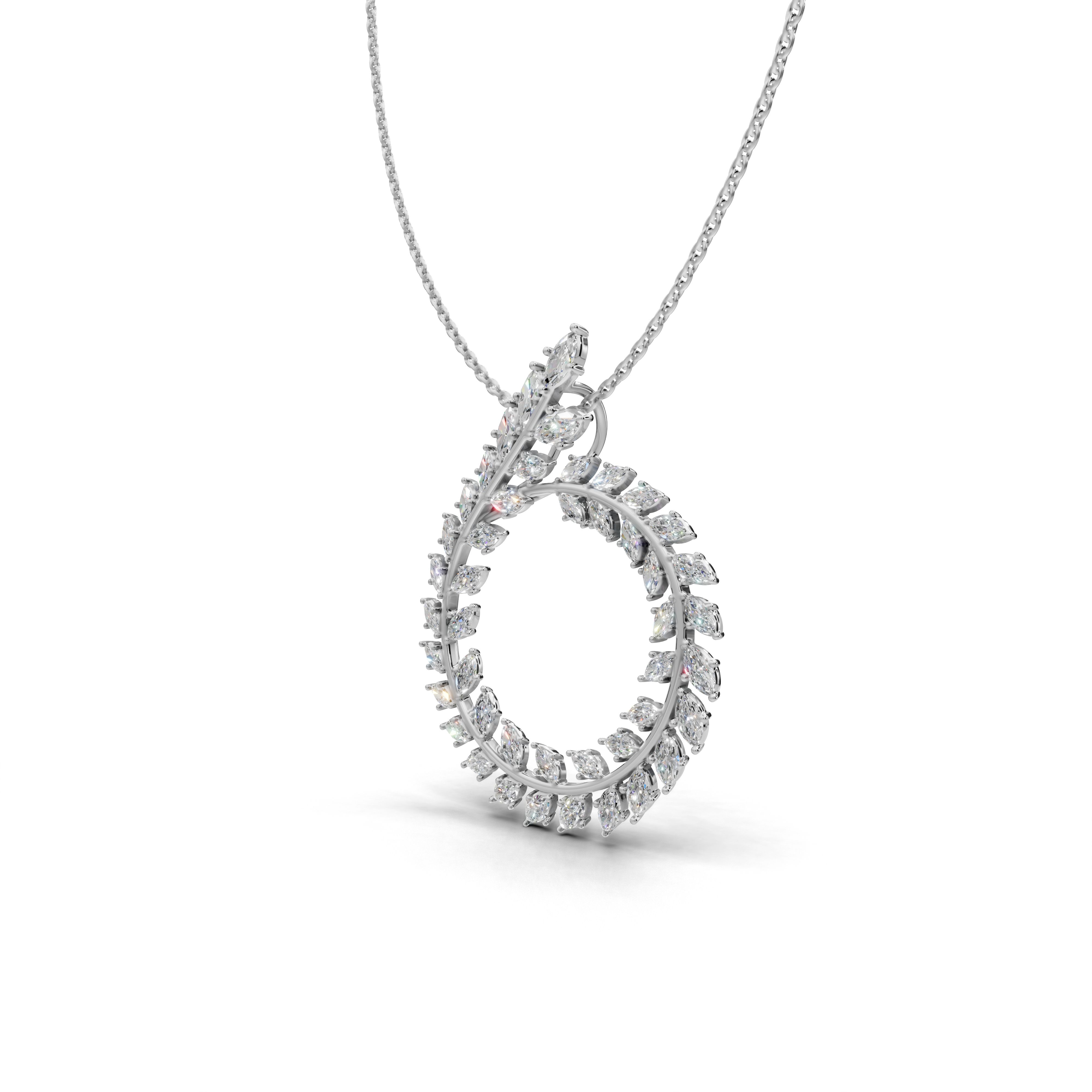Leaf Round Pendant - HWPD-0075