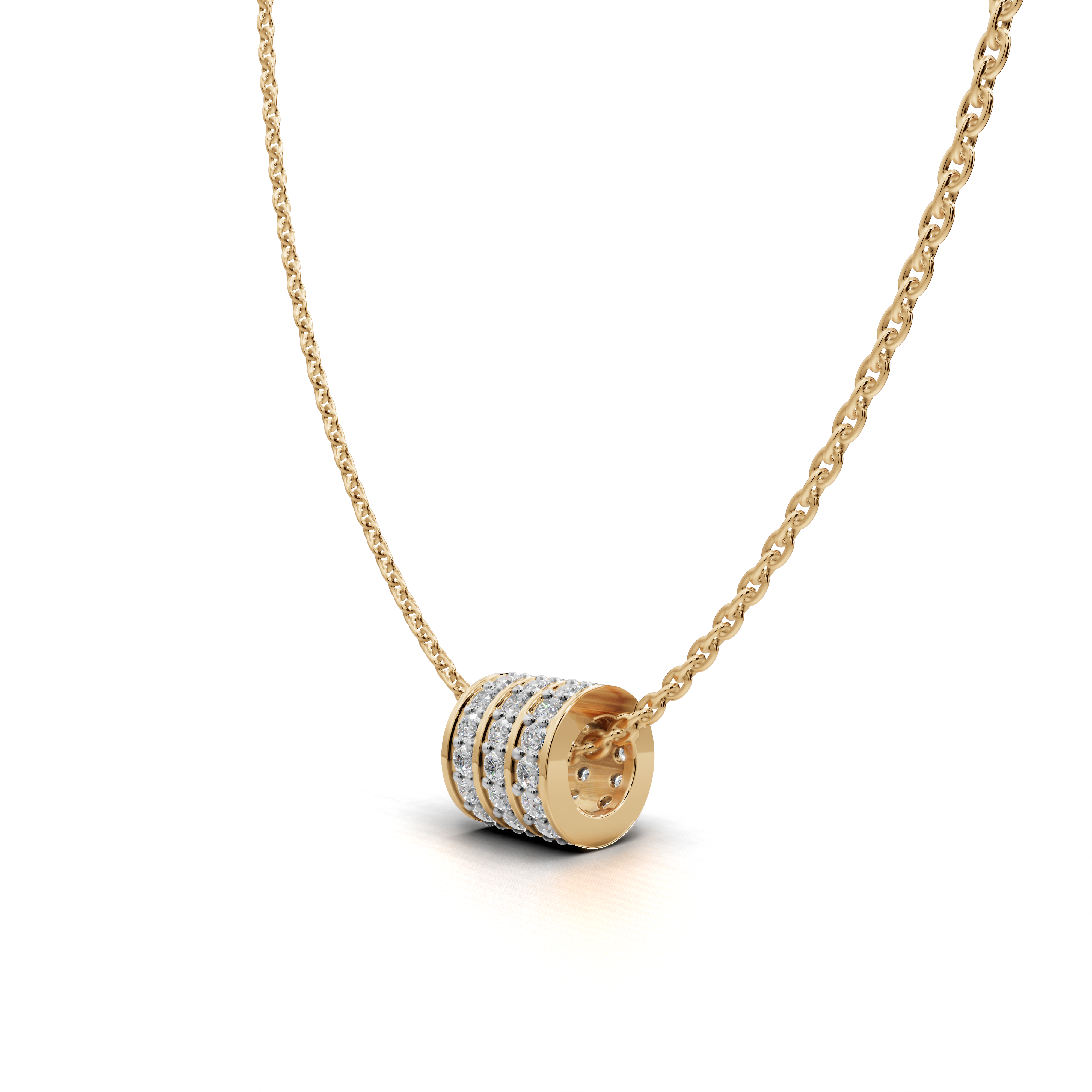 Cylindrical Diamond Pendant - LWPD-0328