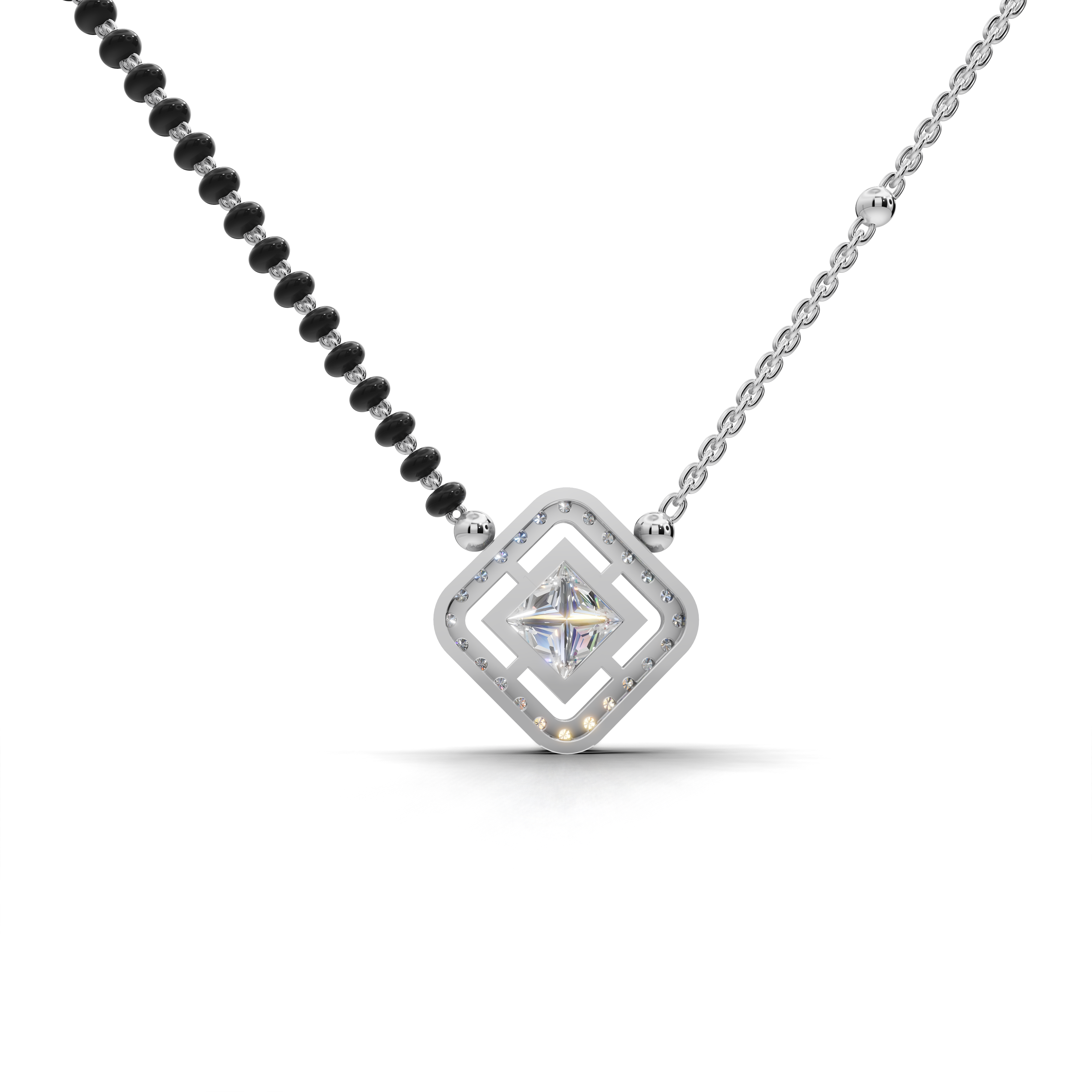 Exquisite Diamond Mangalsutra Pendant Necklace