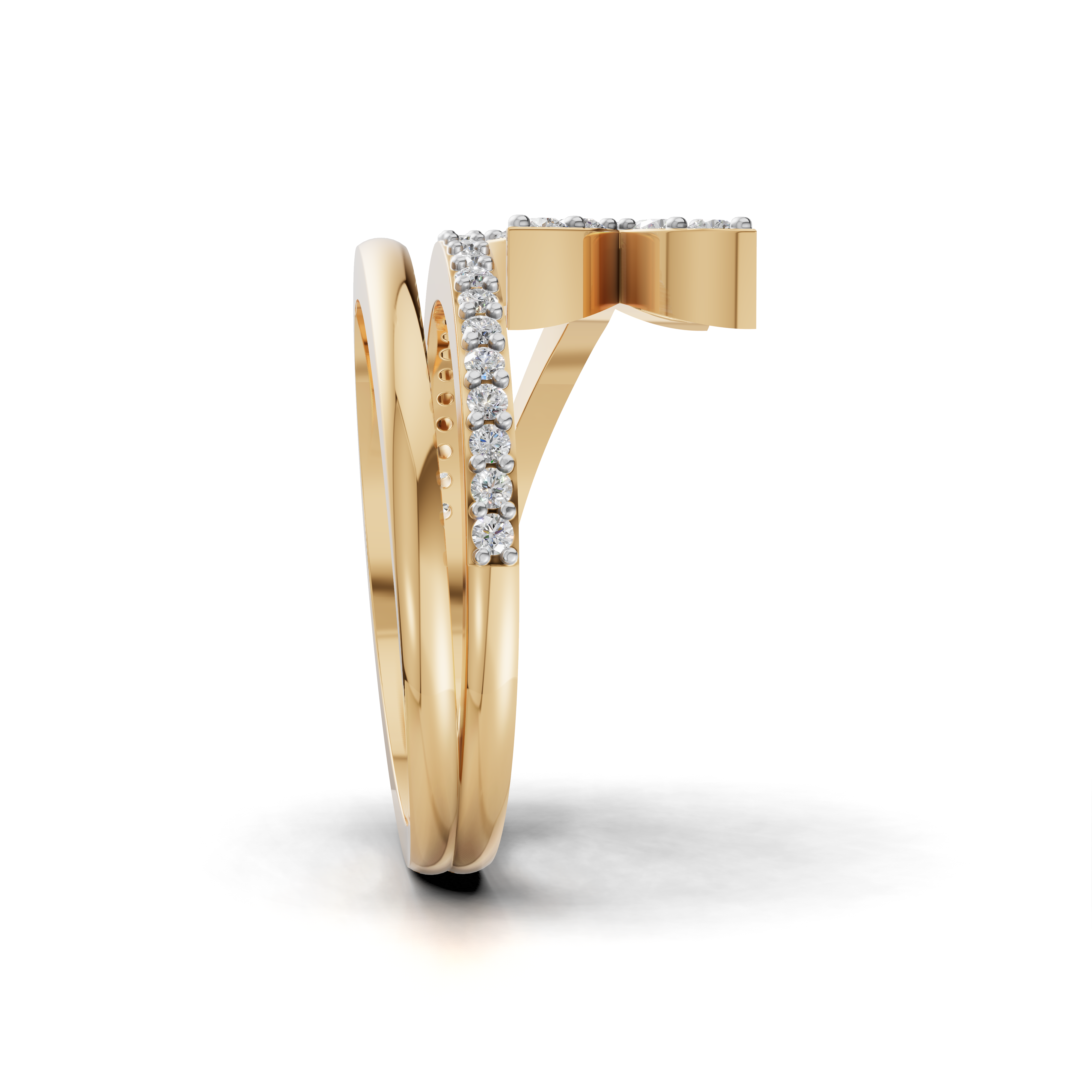Exquisite Diamond Flower Ring - HWLR-0082