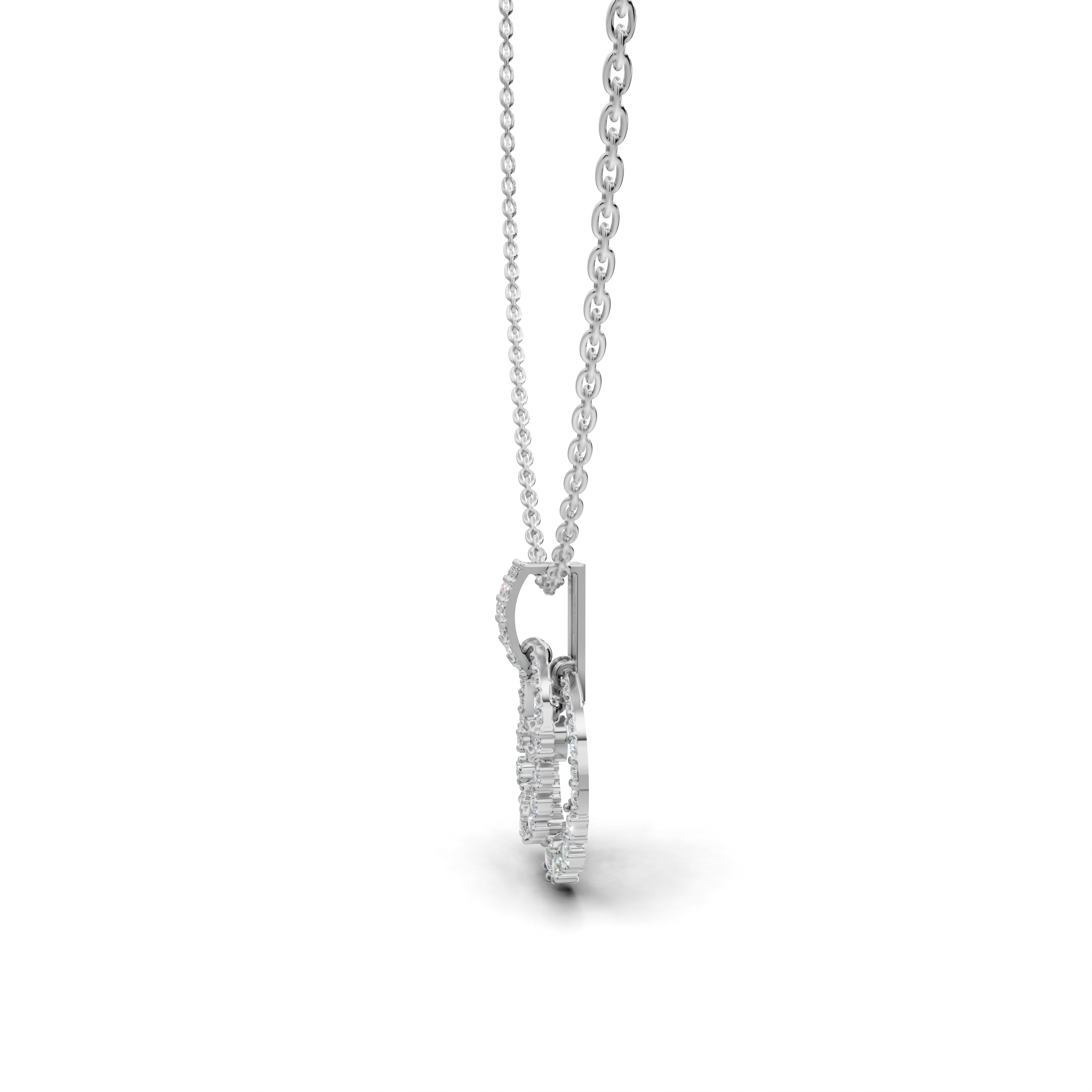 LGD Diamond-Encrusted Statement Pendant Necklace with Sparkling Cluster Design – LWPD-0327
