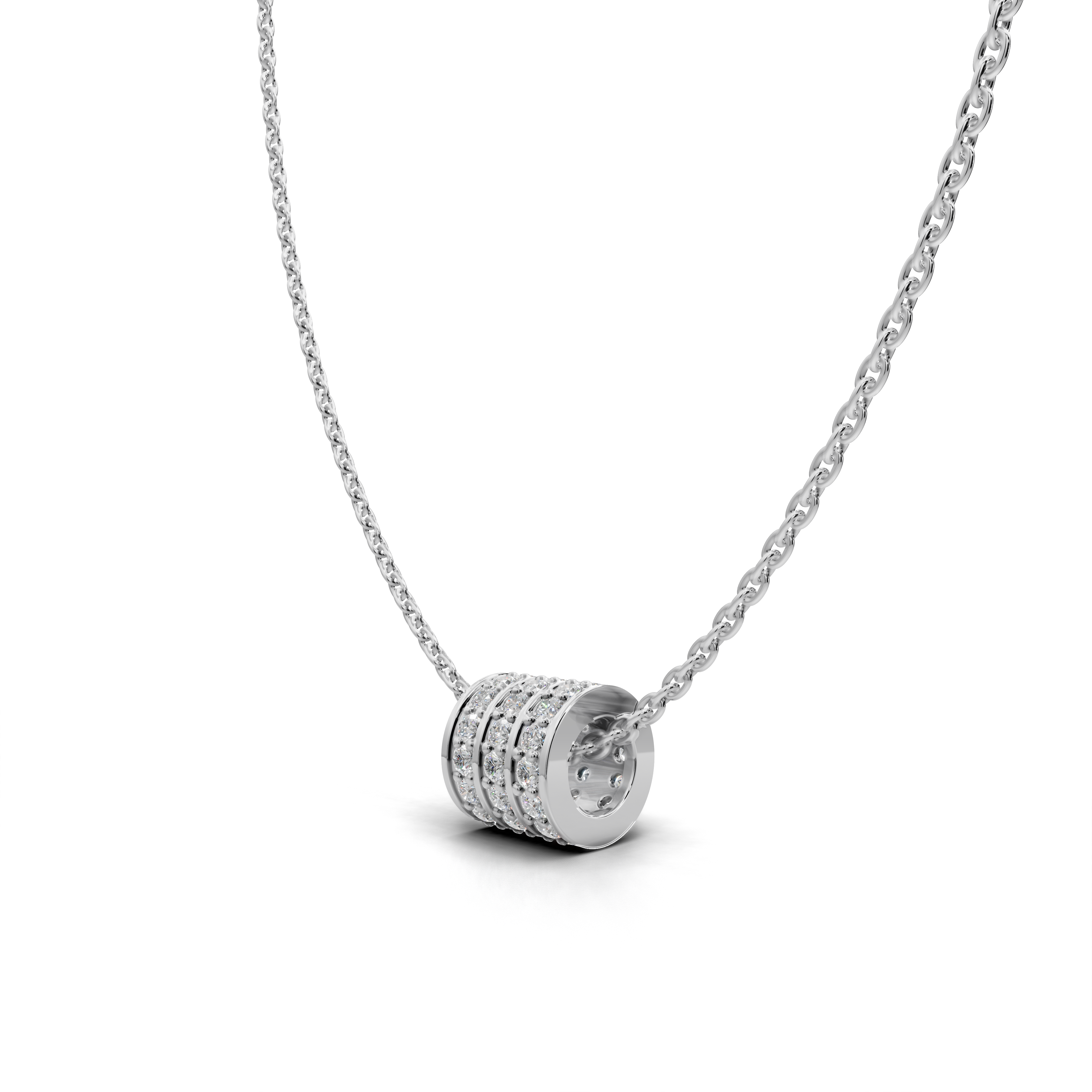 Cylindrical Diamond Pendant - LWPD-0328