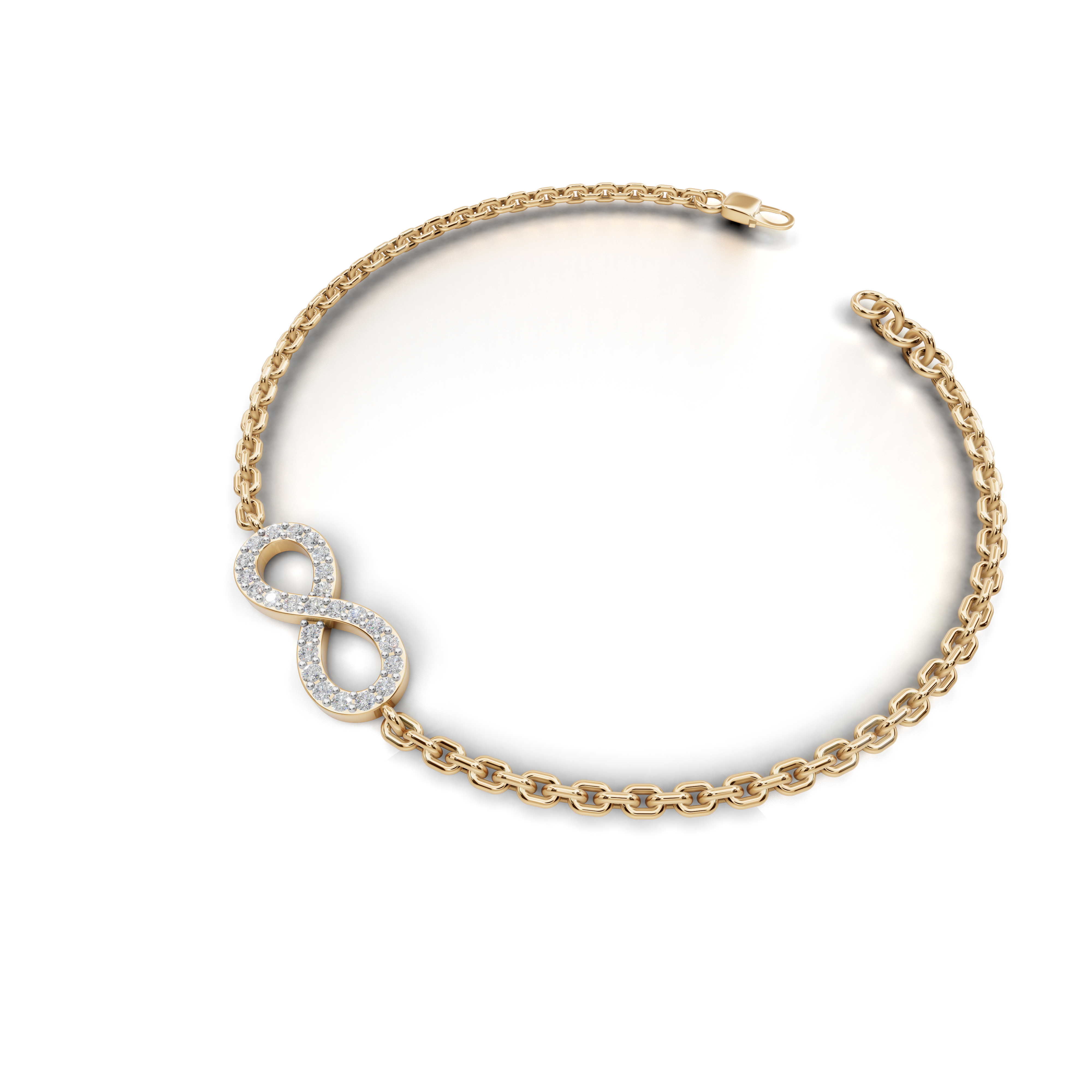 Elegant Infinity Bracelet with Sparkling Diamonds