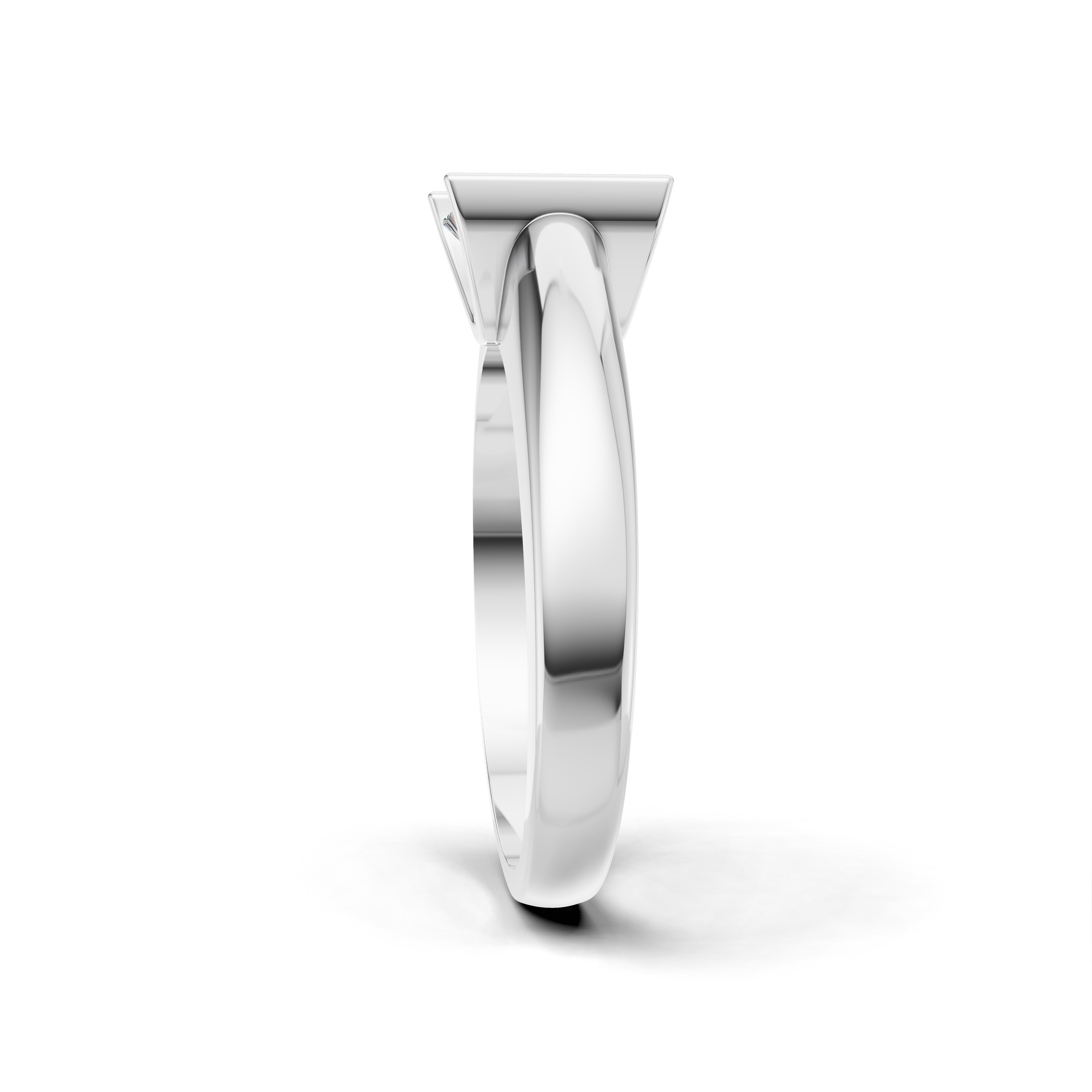 Princess-Cut LGD Centre Ring with Clean Angular Diamond Design – HWGR-0196