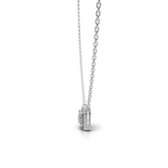 Classic LGD Halo Pendant Necklace with Timeless Diamond Surround – LWPD-0319