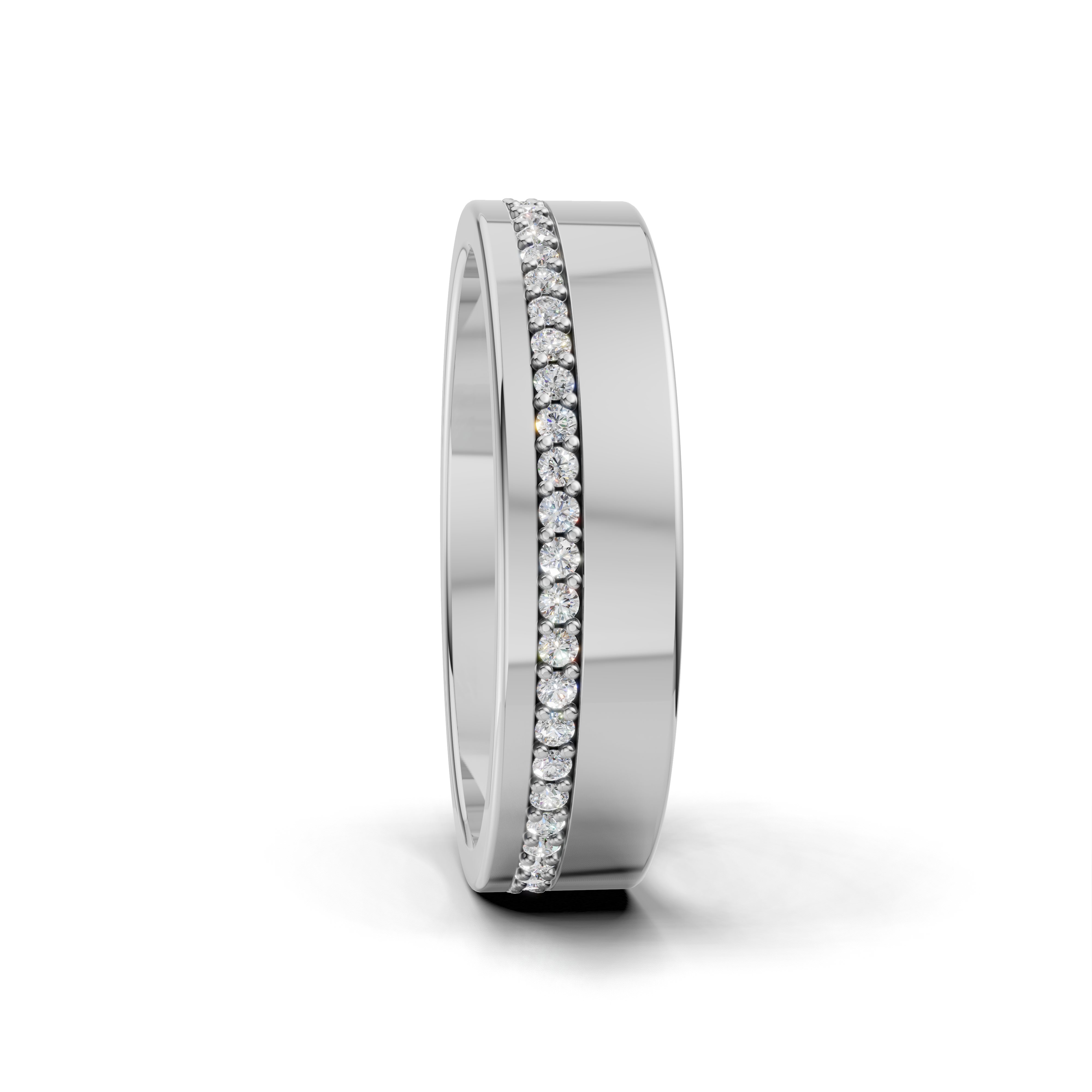 Round LGD Channel-Set Eternity Band with Continuous Diamond Pattern – EBGR-0018