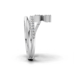 Exquisite Diamond Flower Ring - HWLR-0082