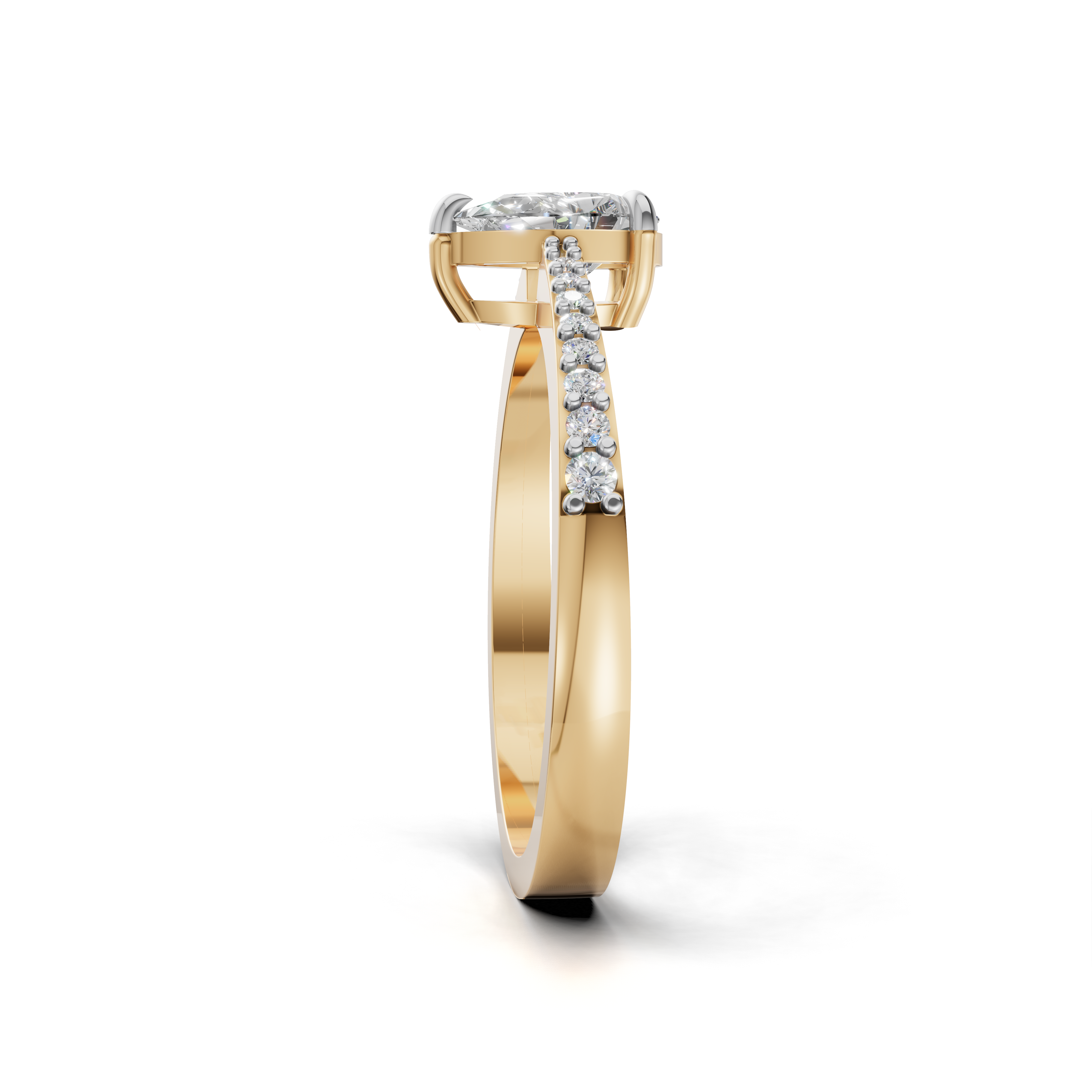 Pear-shaped Diamond Ring - SOLR-0545