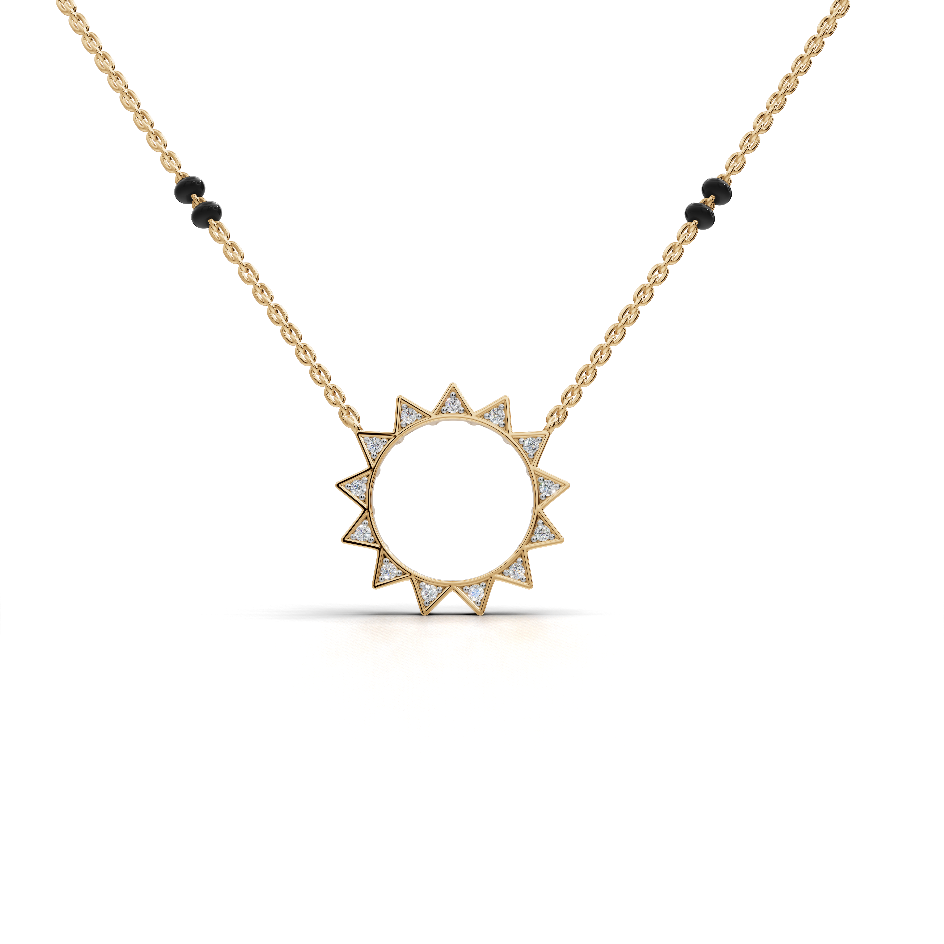 Delicate and modern mangalsutra pendant necklace