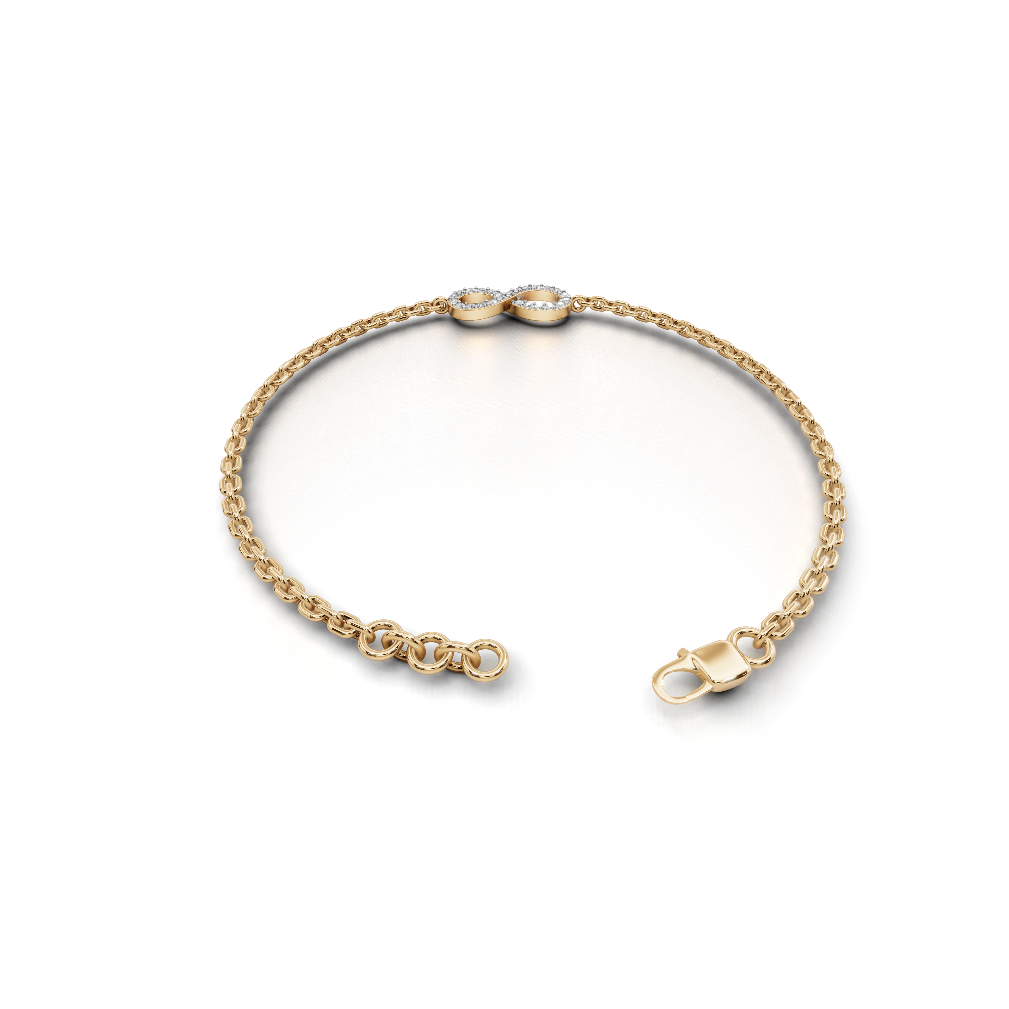Elegant Infinity Bracelet with Sparkling Diamonds