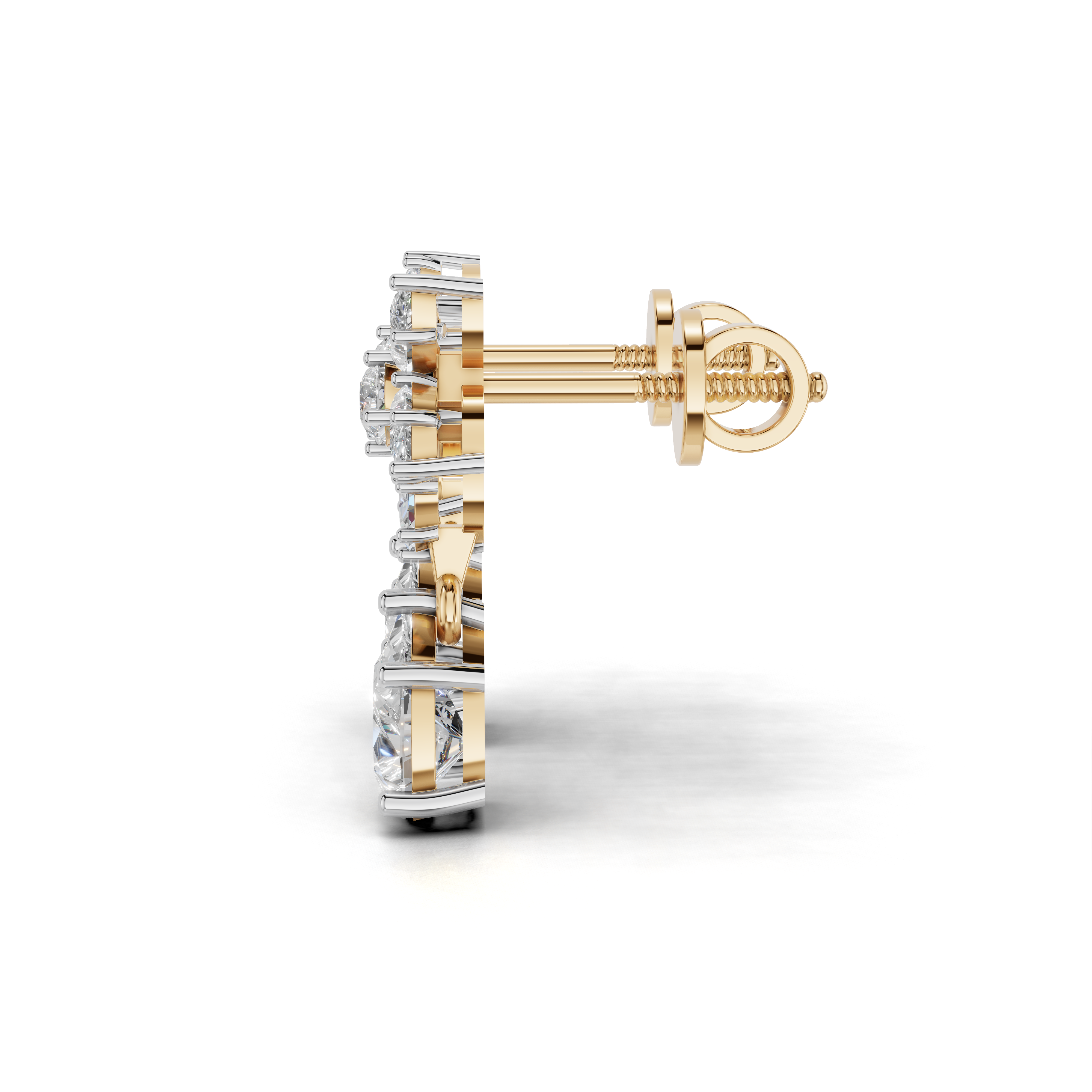 Floral inspired Diamonds Earrings - DGER-0145