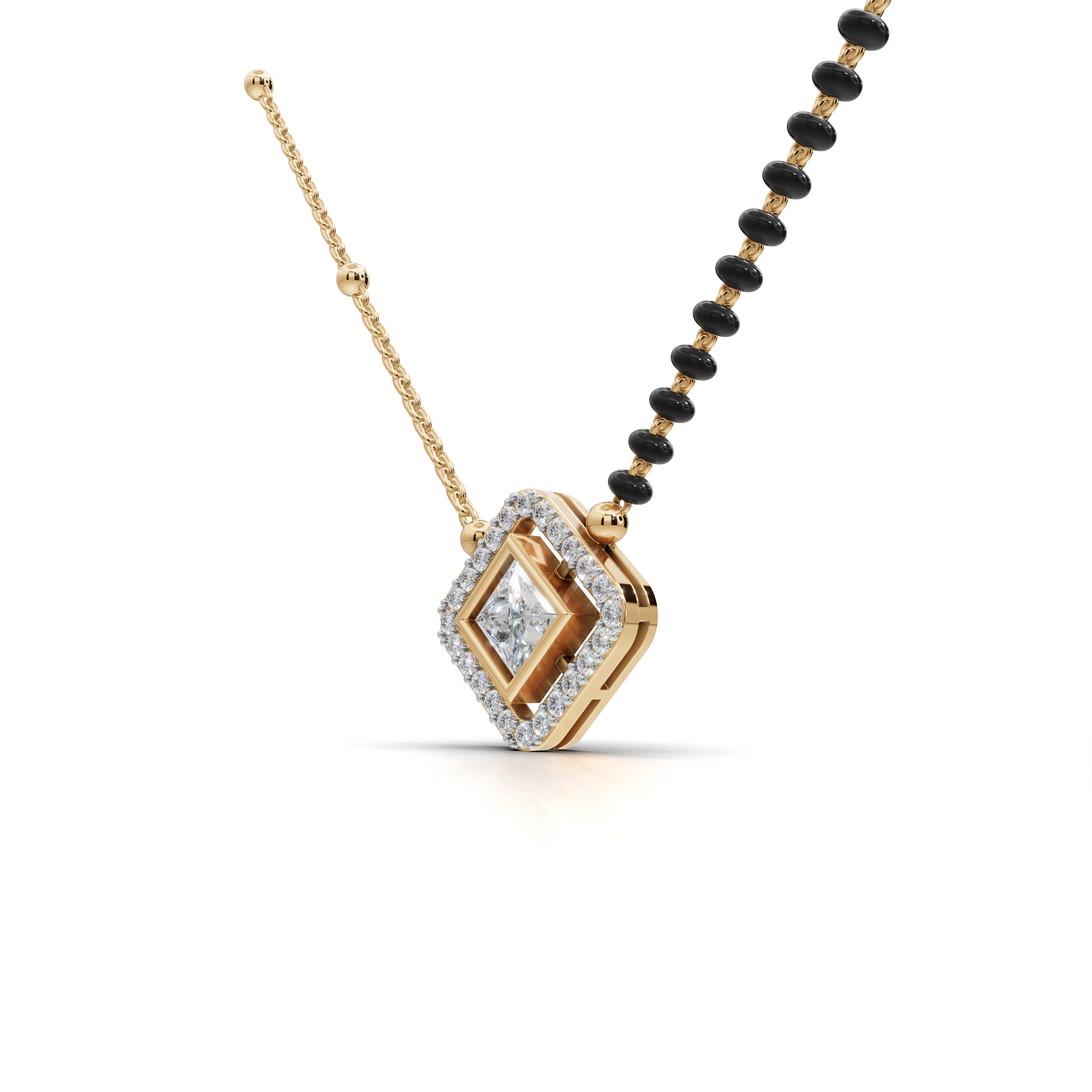 Exquisite Diamond Mangalsutra Pendant Necklace