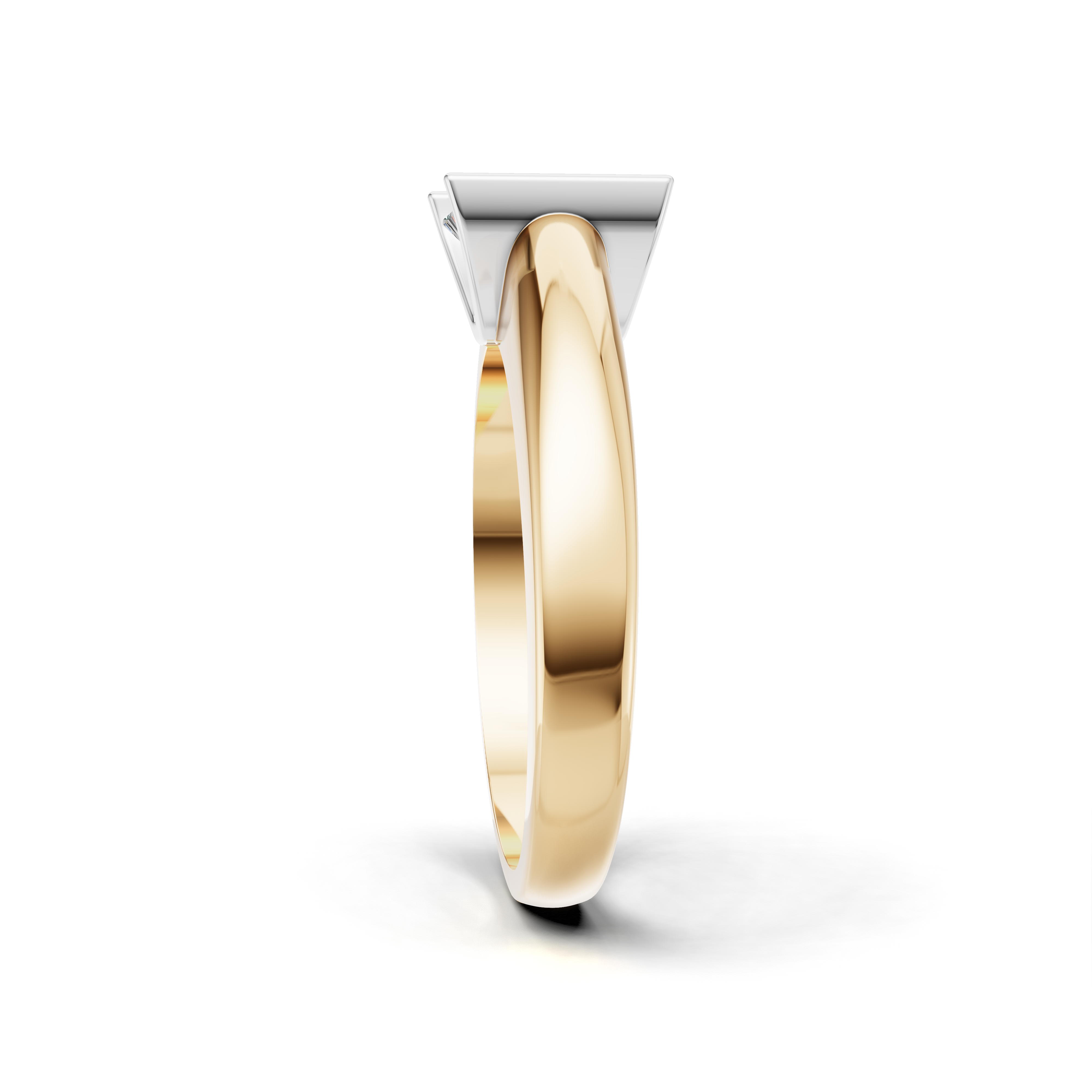 Princess-Cut LGD Centre Ring with Clean Angular Diamond Design – HWGR-0196