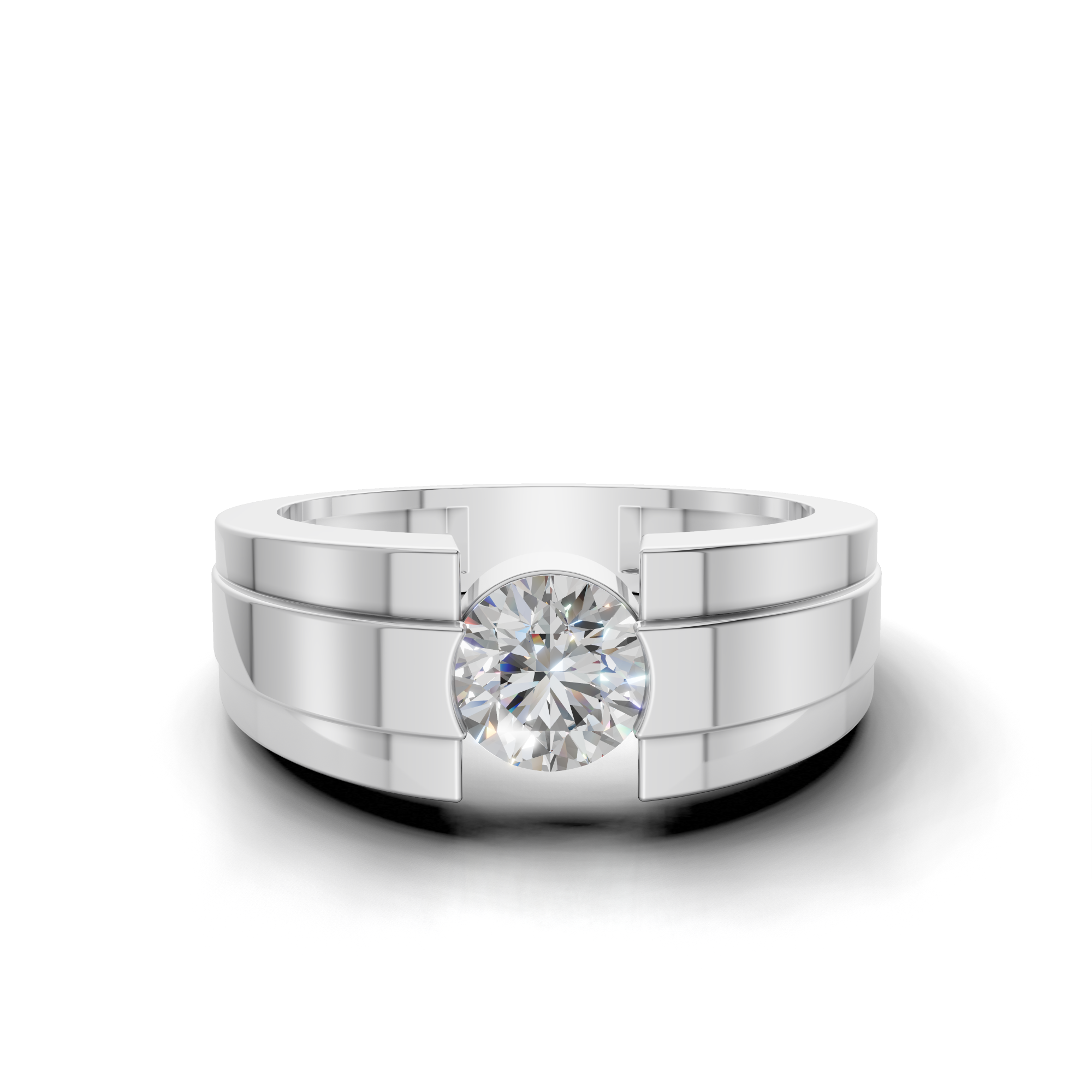 Round Cut Diamond Ring - HWGR-0195