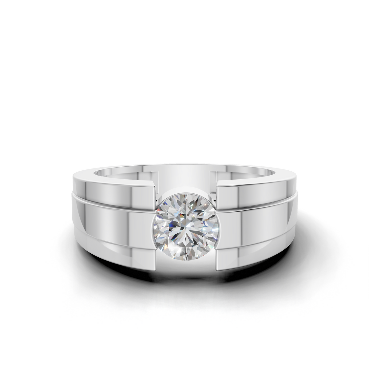 Round Cut Diamond Ring - HWGR-0195