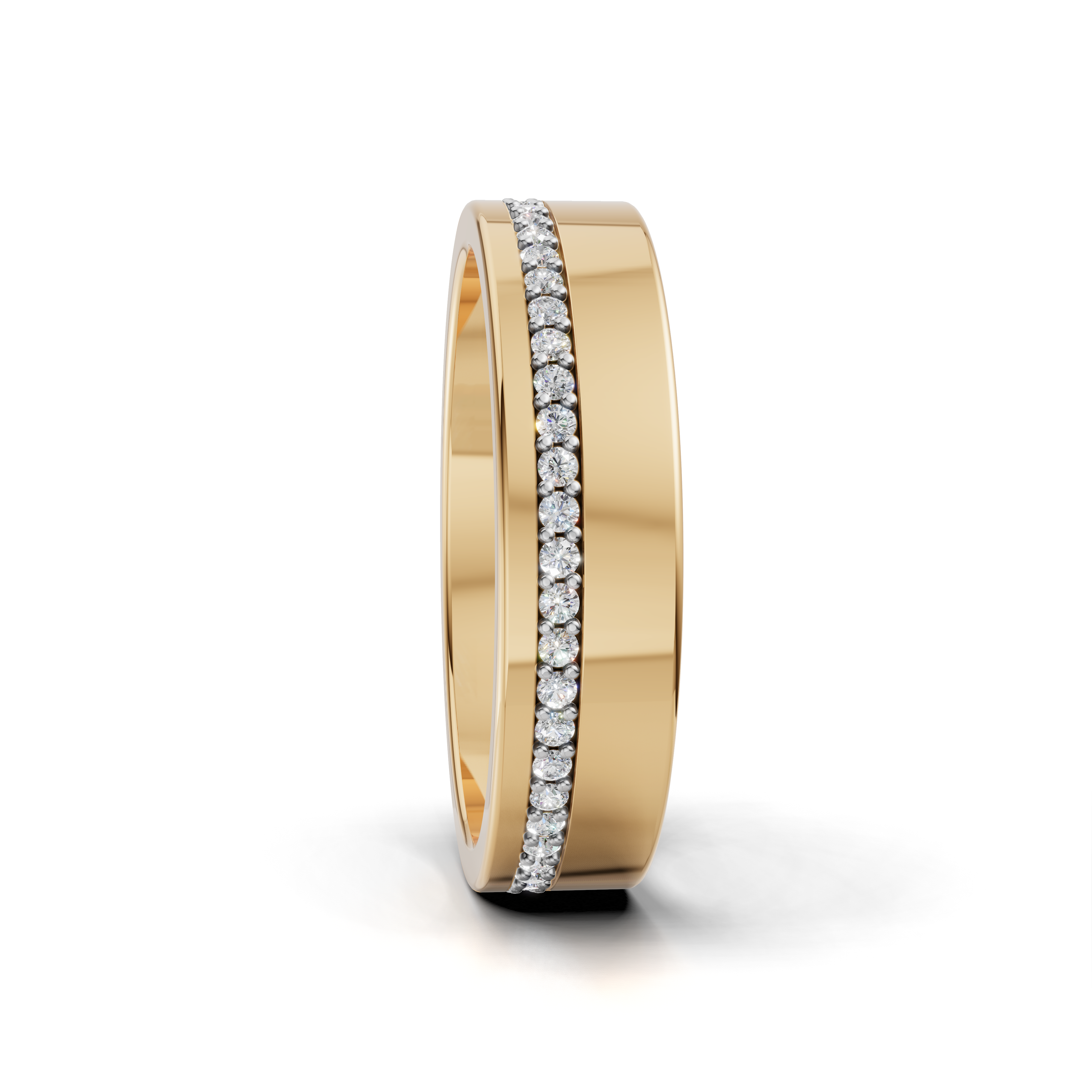 Round LGD Channel-Set Eternity Band with Continuous Diamond Pattern – EBGR-0018