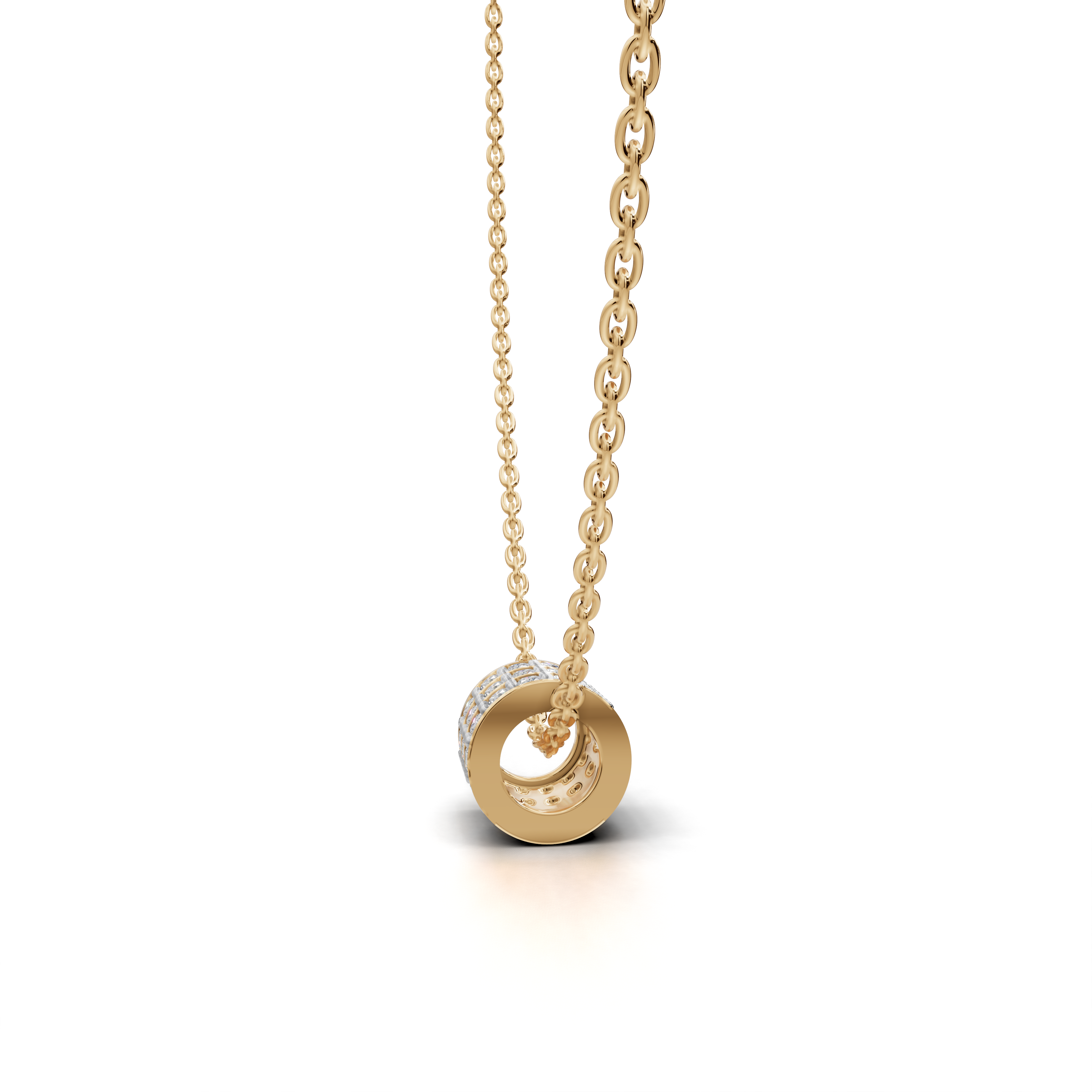 Cylindrical Diamond Pendant - LWPD-0328