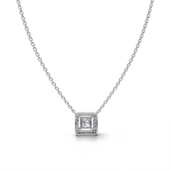 Classic LGD Halo Pendant Necklace with Timeless Diamond Surround – LWPD-0319