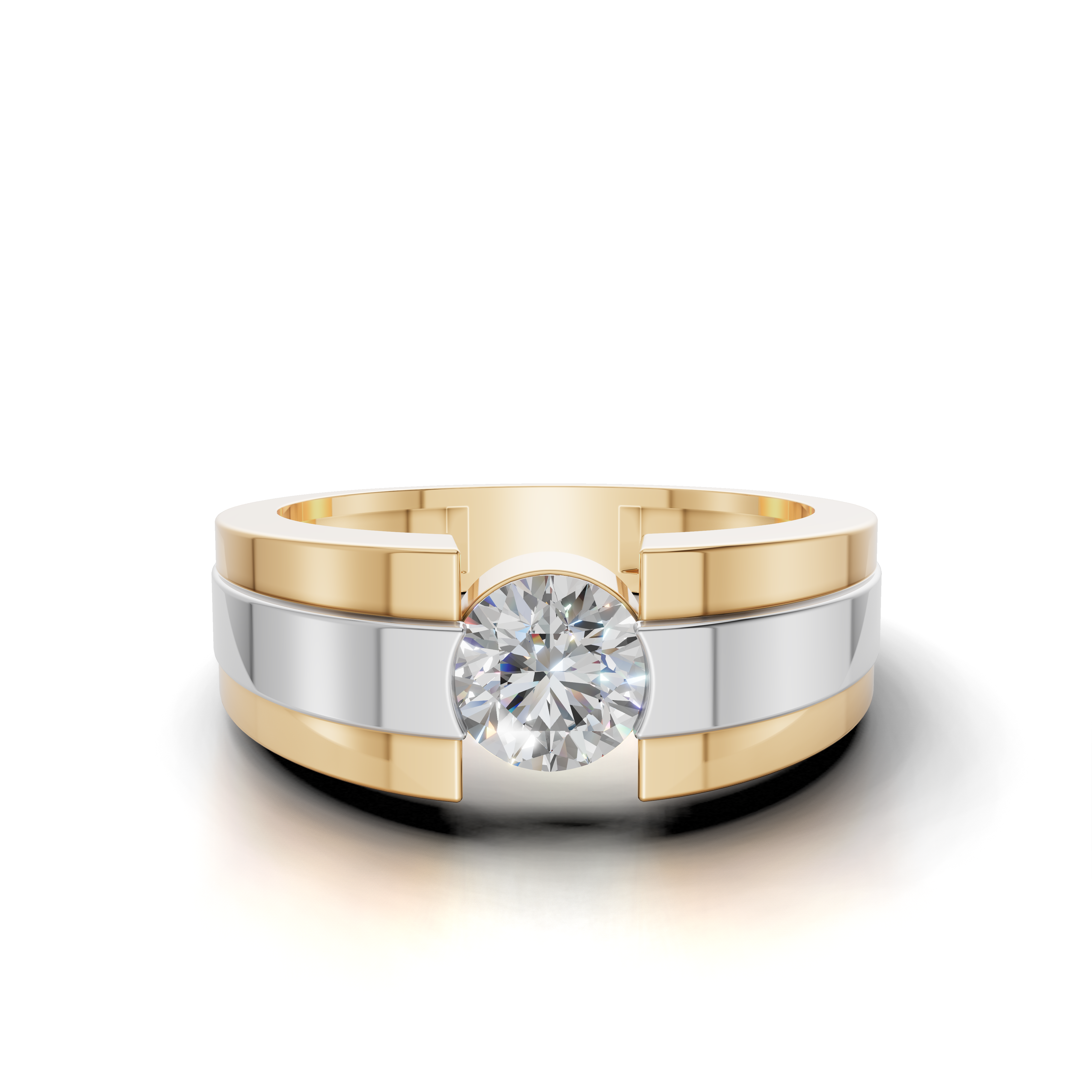Round Cut Diamond Ring - HWGR-0195
