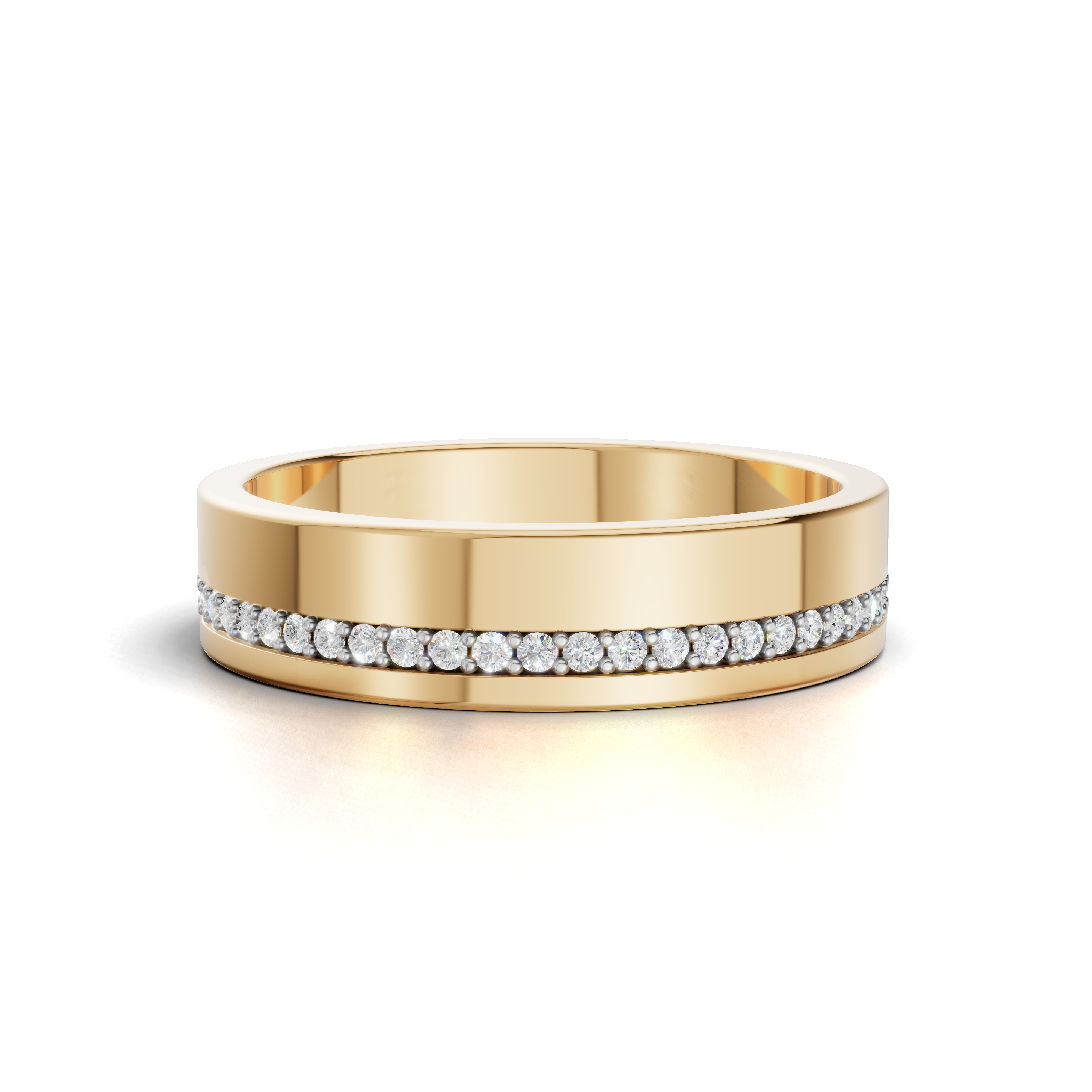 Round LGD Channel-Set Eternity Band with Continuous Diamond Pattern – EBGR-0018