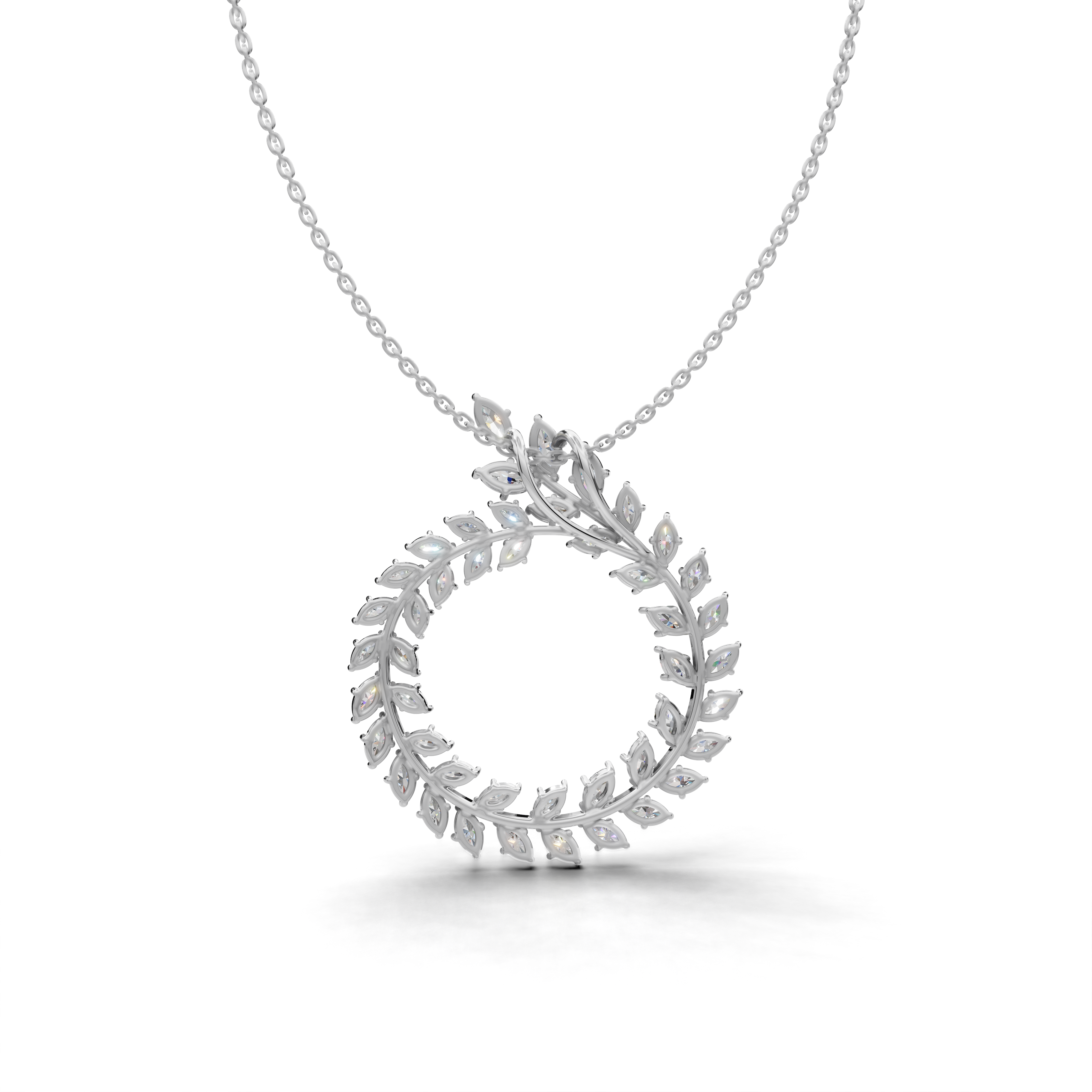Leaf Round Pendant - HWPD-0075