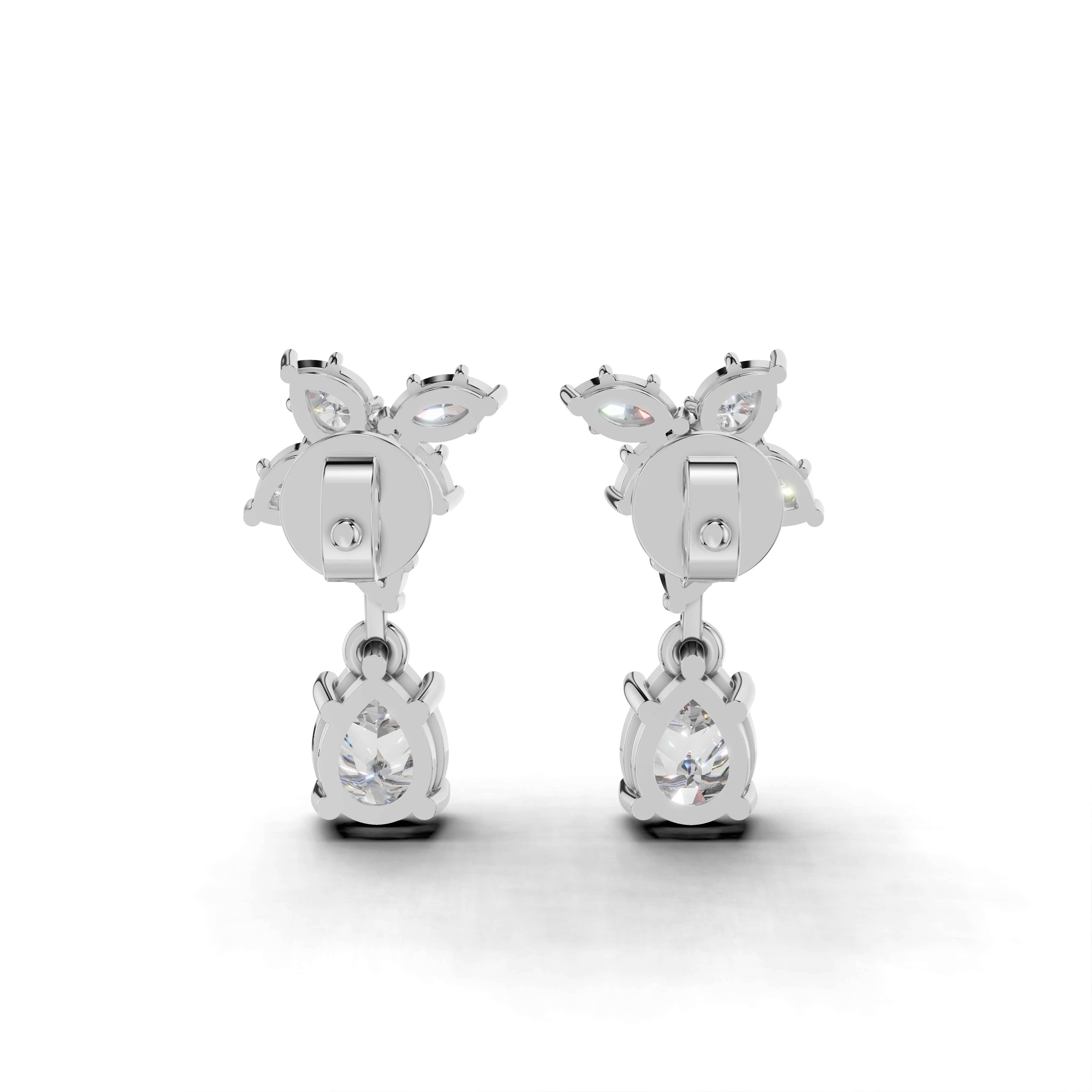 Floral inspired Diamonds Earrings - DGER-0145