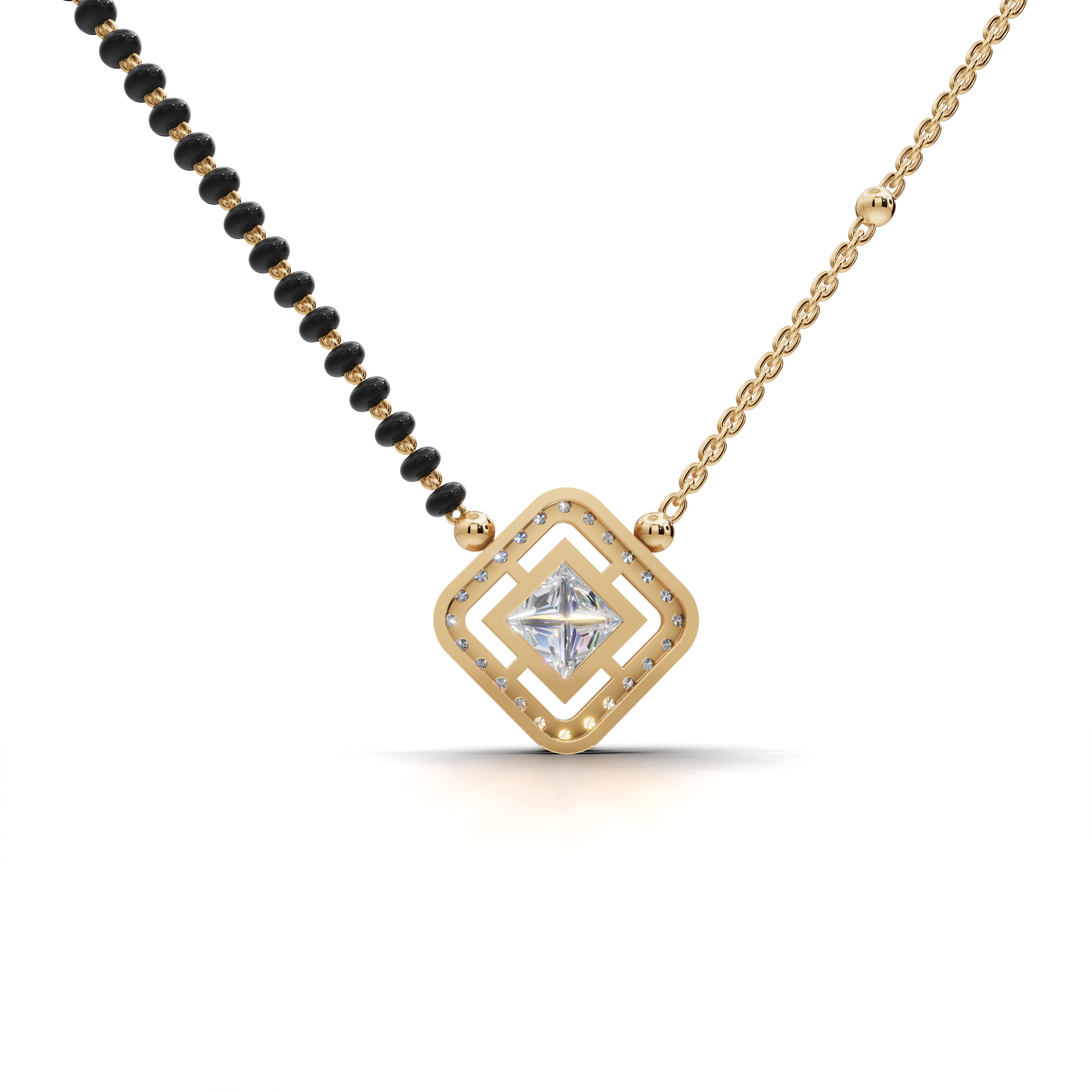 Exquisite Diamond Mangalsutra Pendant Necklace