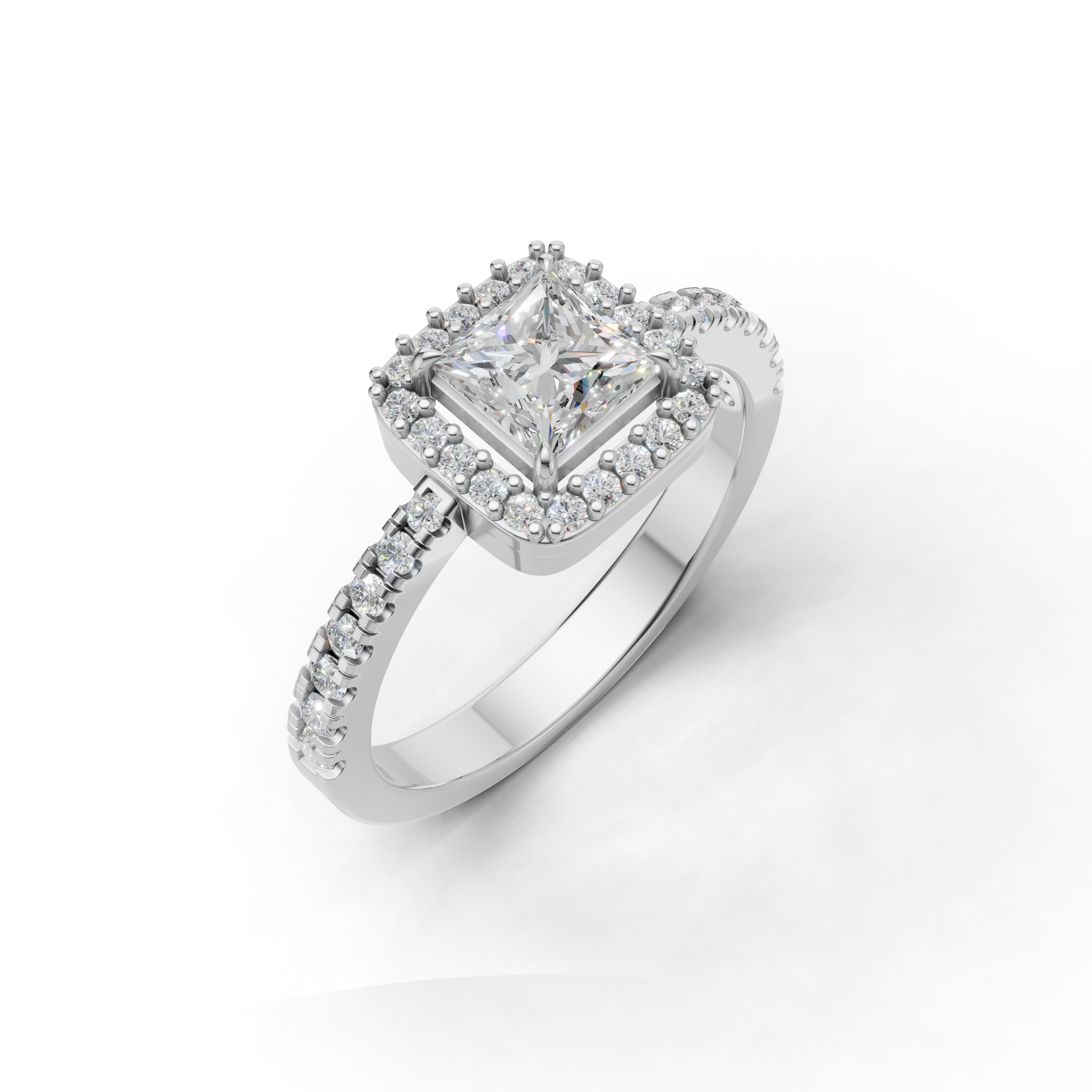 Princess-cut Engagement Ring- SOLR-0537