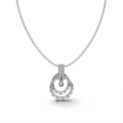 LGD Diamond-Encrusted Statement Pendant Necklace with Sparkling Cluster Design – LWPD-0327