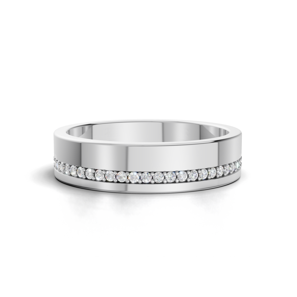 Round LGD Channel-Set Eternity Band with Continuous Diamond Pattern – EBGR-0018