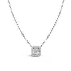 Classic LGD Halo Pendant Necklace with Timeless Diamond Surround – LWPD-0319